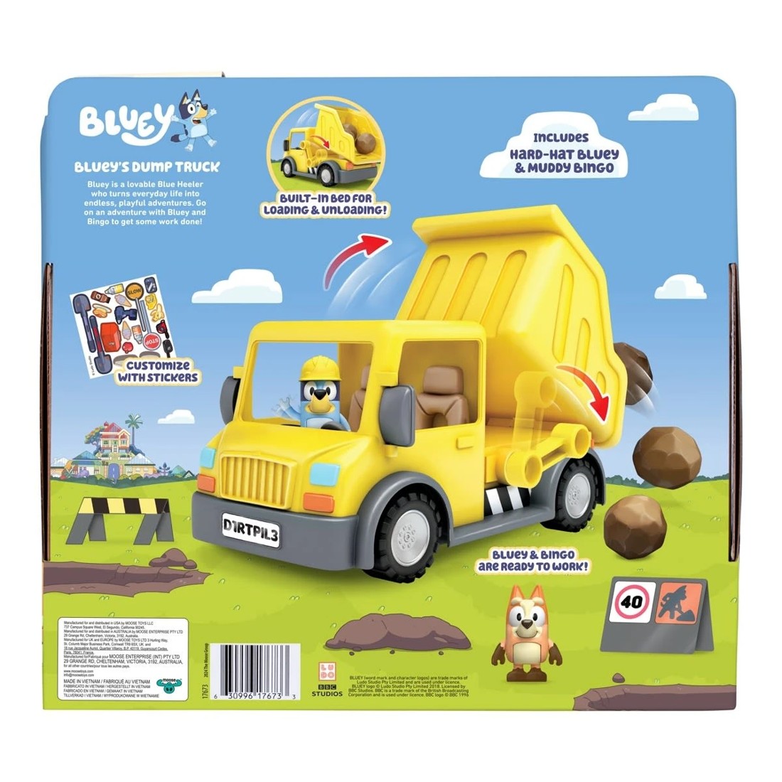 10 Bluey's Dump Truck With Exclusive Hard-Hat Bluey and Muddy Bingo Figures Set, 10 of 10