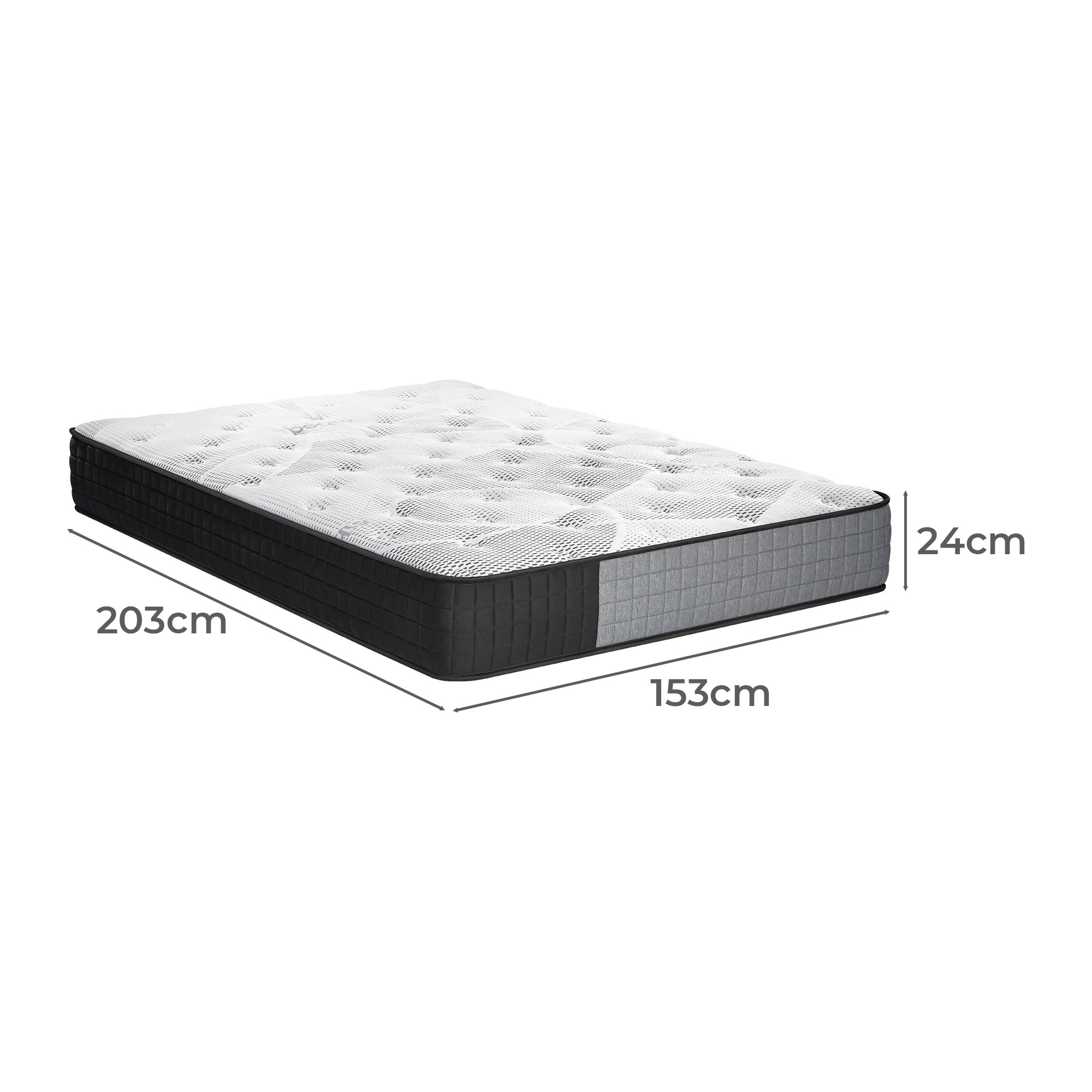 2 Bedra Bedding Queen Mattress Tight Top Foam Pocketed Springs Anti-disturbance 24cm - Multi, 2 of 5