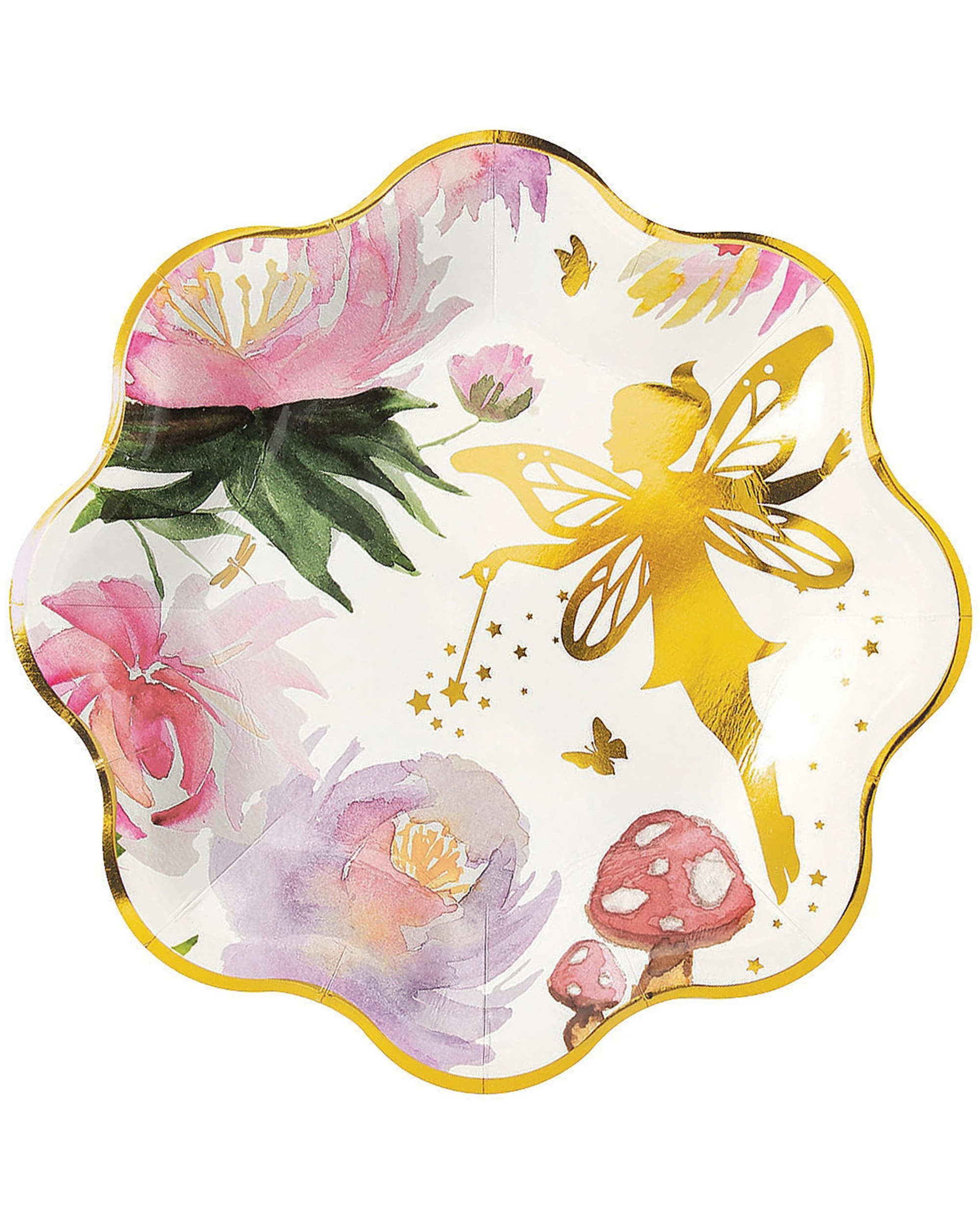 1 Partyrama Golden Fairy Large Paper Plates Pack of 8, 1 of 1