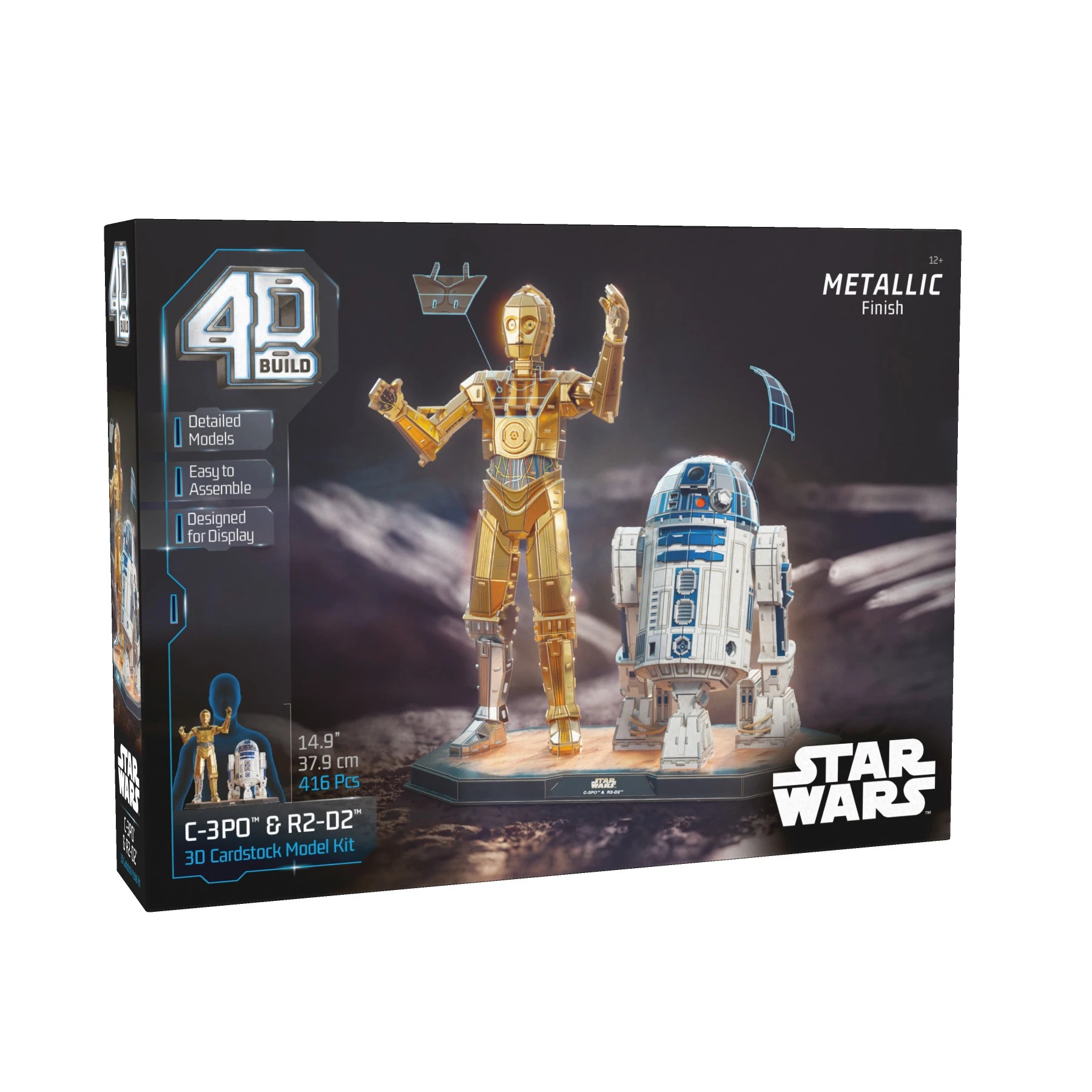 1 Disney Star Wars C - 3PO & R2 - D2 3D Puzzle Model Kit Puzzle with Stand from 4D Build - Multi, 1 of 5