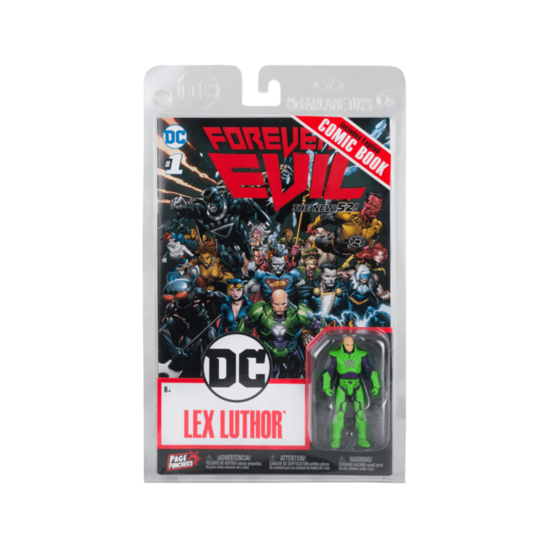 1 McFarlane Toys DC Page Punchers Forever Evil Lex Luthor 3 inch Action Figure with Comic Book, 1 of 8
