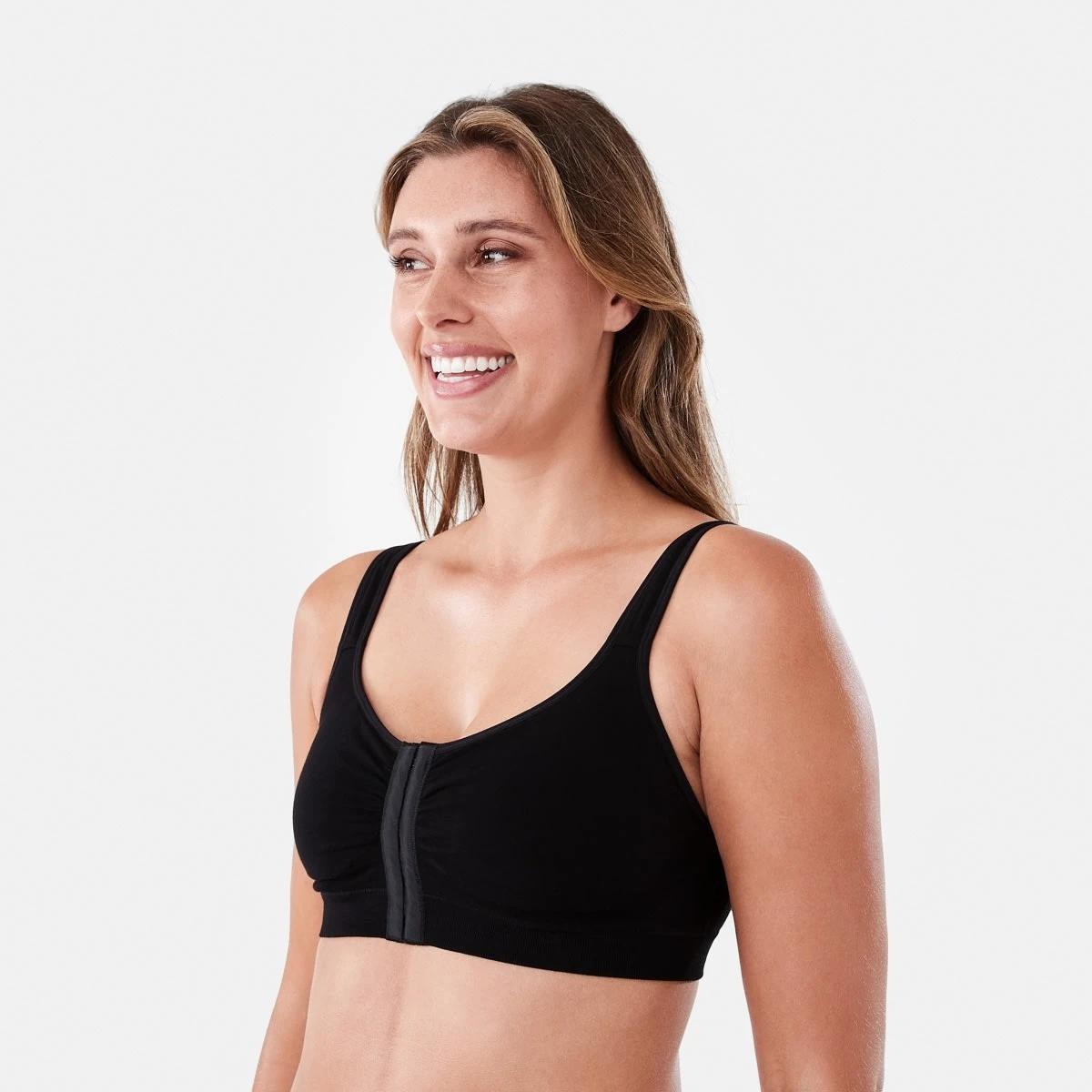 5 2 Pack Wirefree Bamboo Post Surgery Crop BLACK, LIGHT FAWN, 5 of 9
