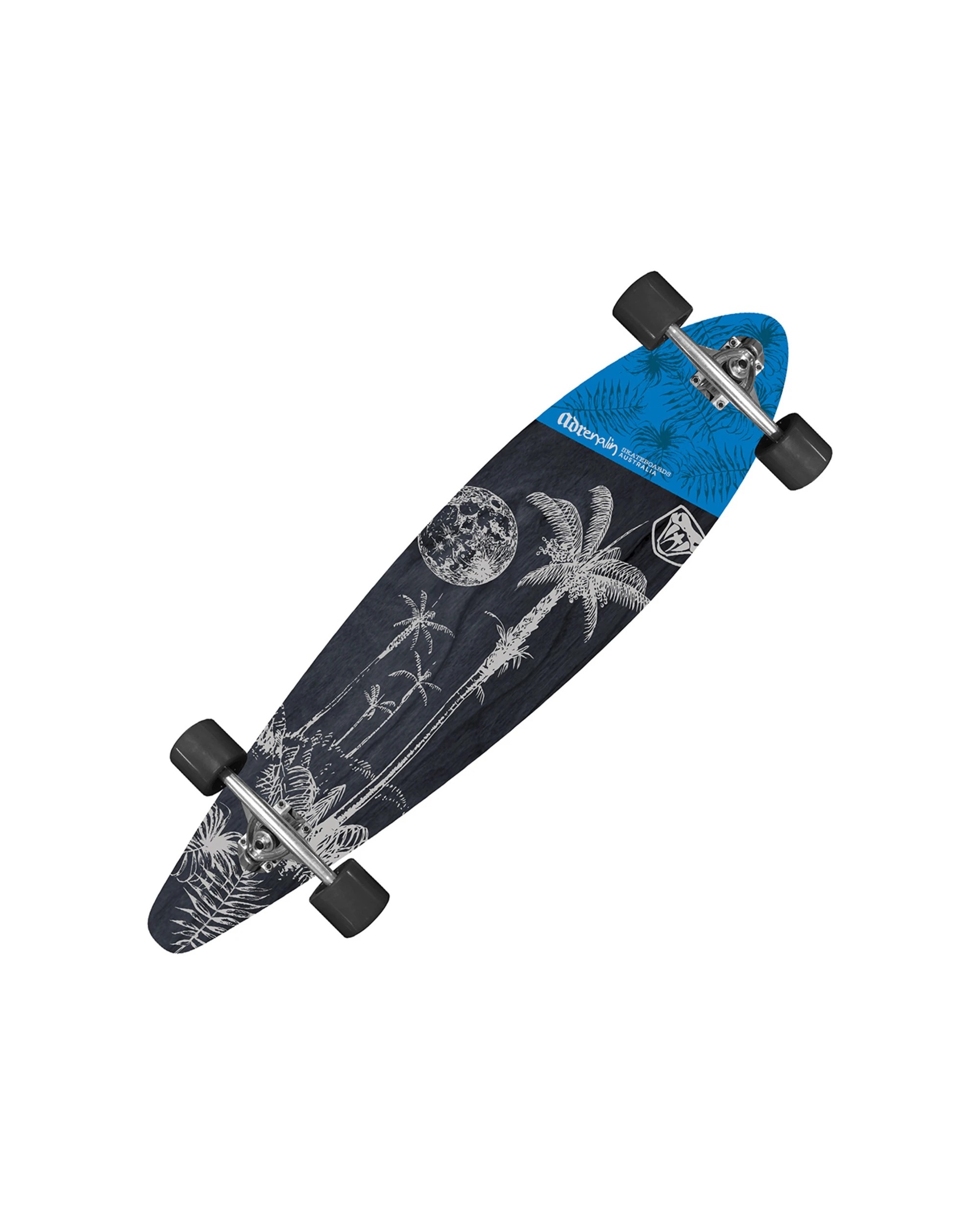 1 Adrenalin Skate Freestyle Cruiser 40" Longboard Street Cruise Skateboard Noosa - Blue, 1 of 1