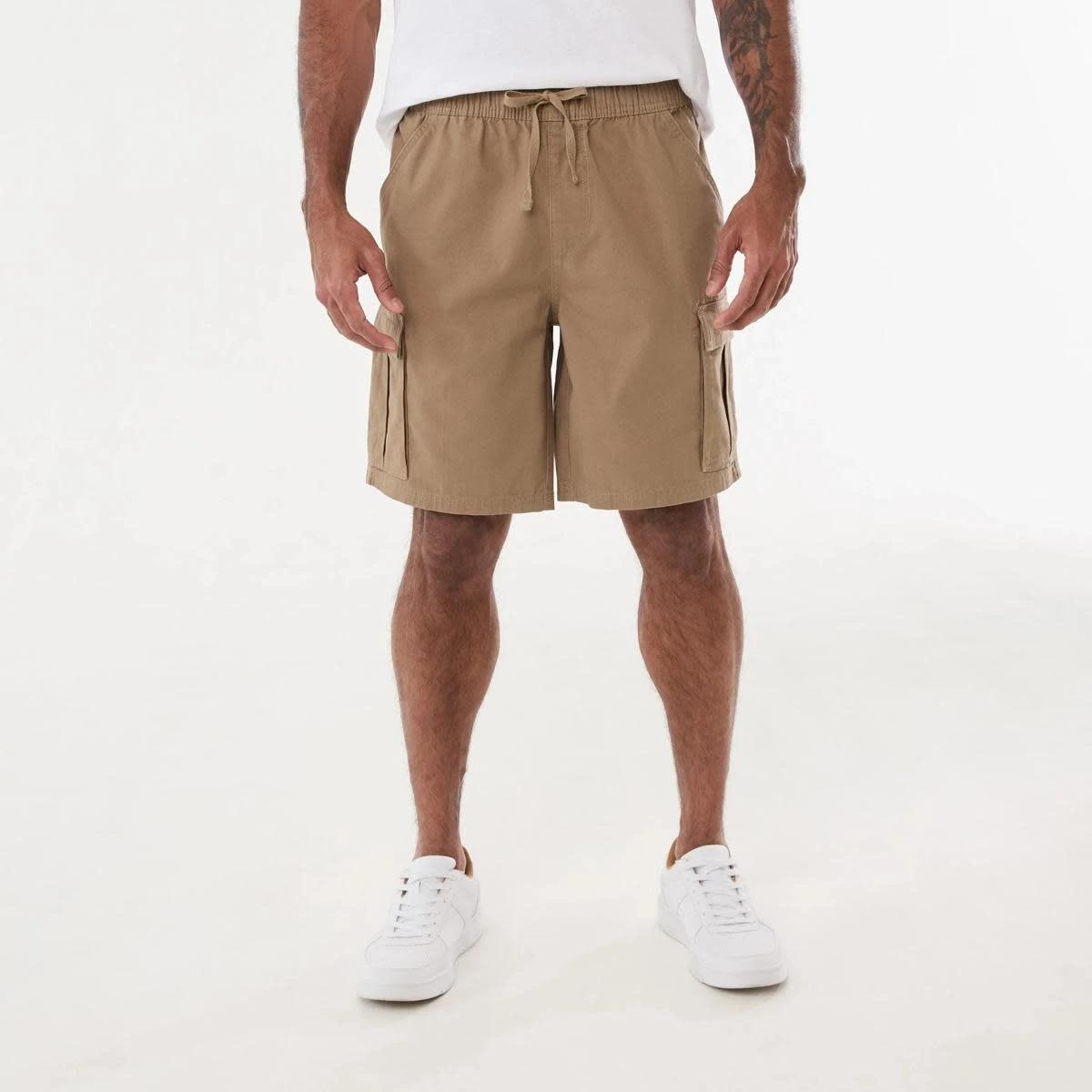 7 Elastic Waist Cargo Shorts TANNIN, 7 of 7