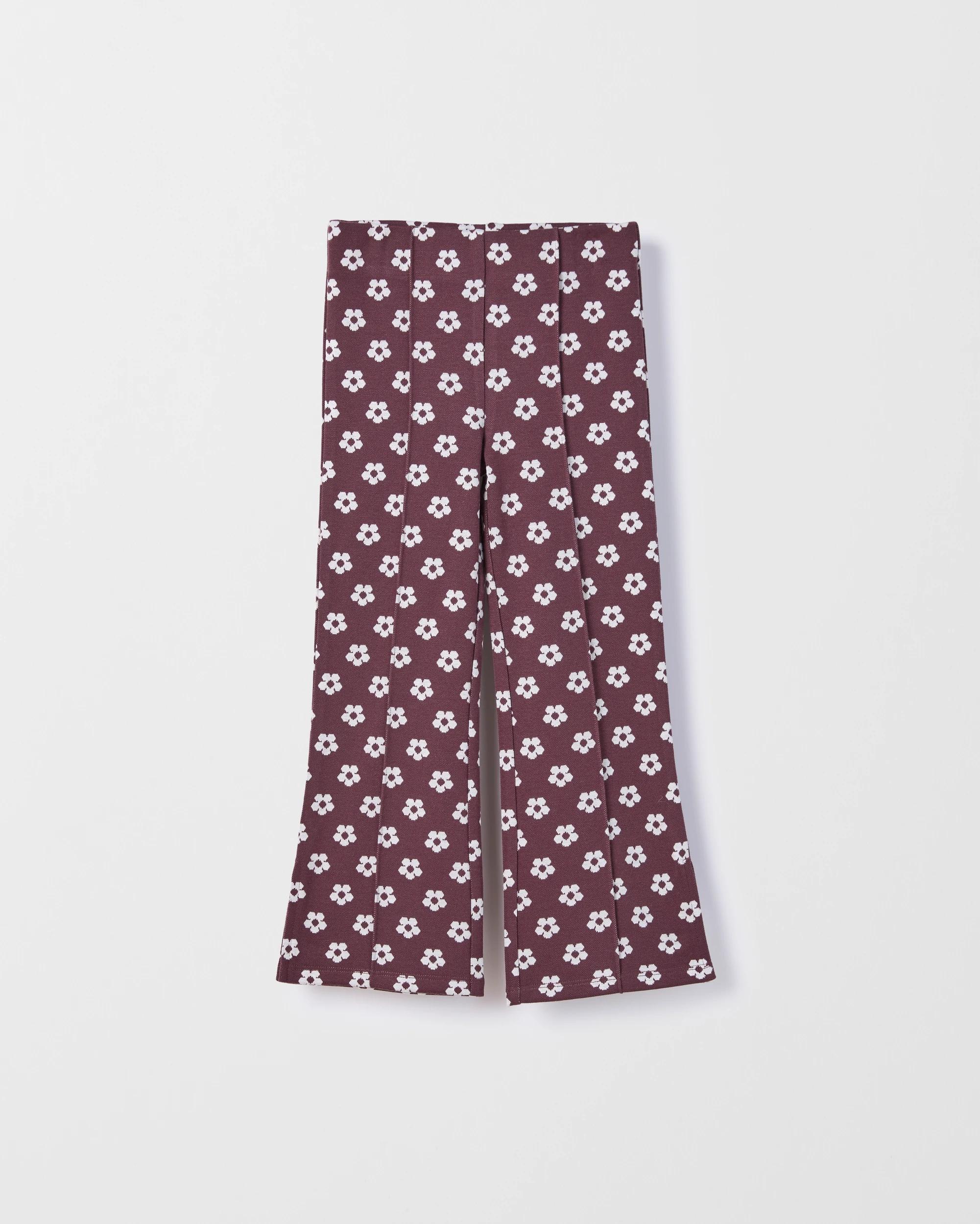 1 Target Kids Ponte Flare Leggings BROWN DITSY, 1 of 2