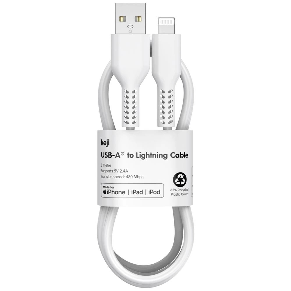 4 Keji USB-A to Lightning Cable 2m White, 4 of 6
