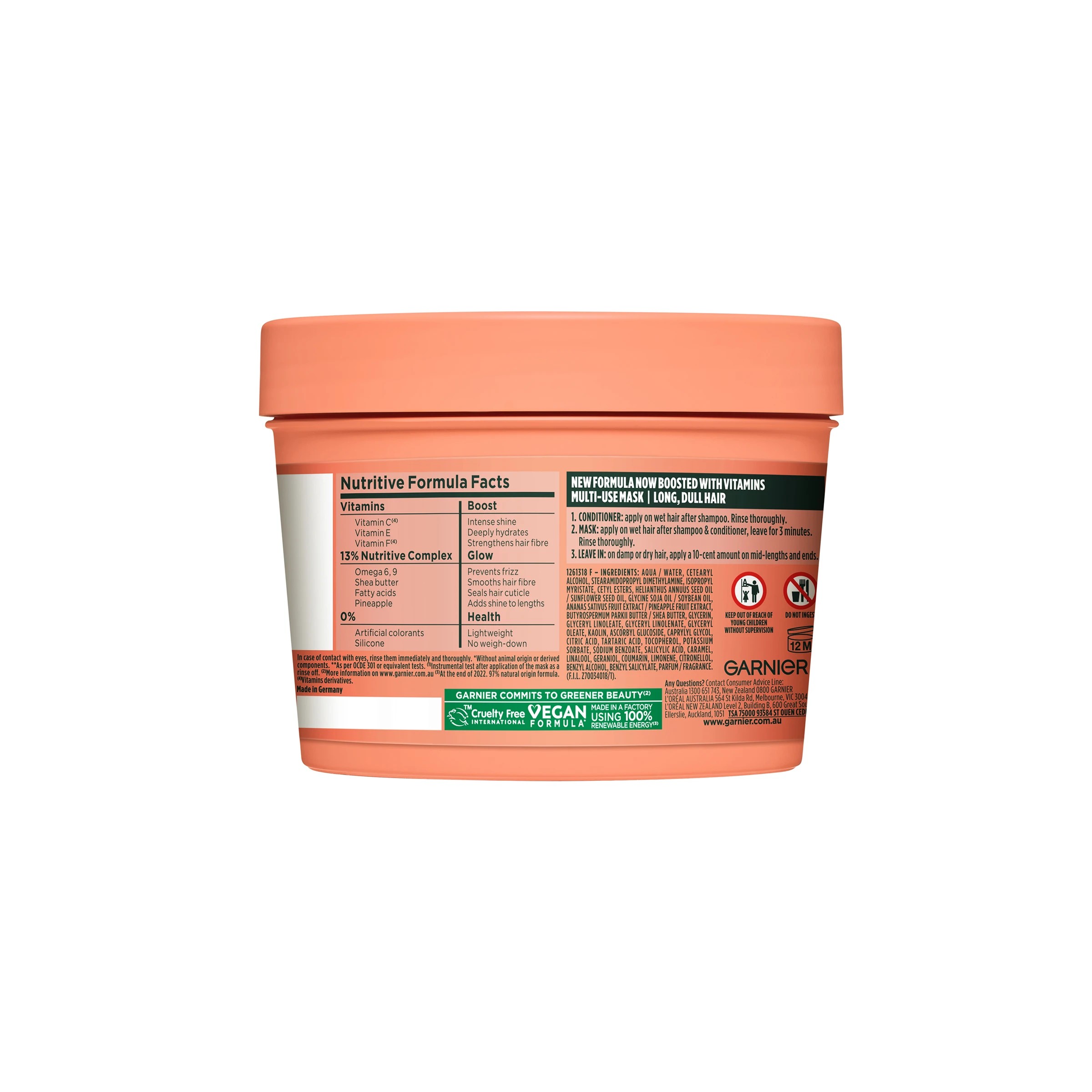 2 Garnier Fructis Glossy Pineapple Hair Food 390ml, 2 of 8