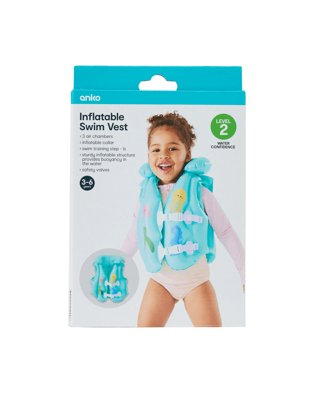 9 Inflatable Swim Vest - Ages 3-6, 9 of 9