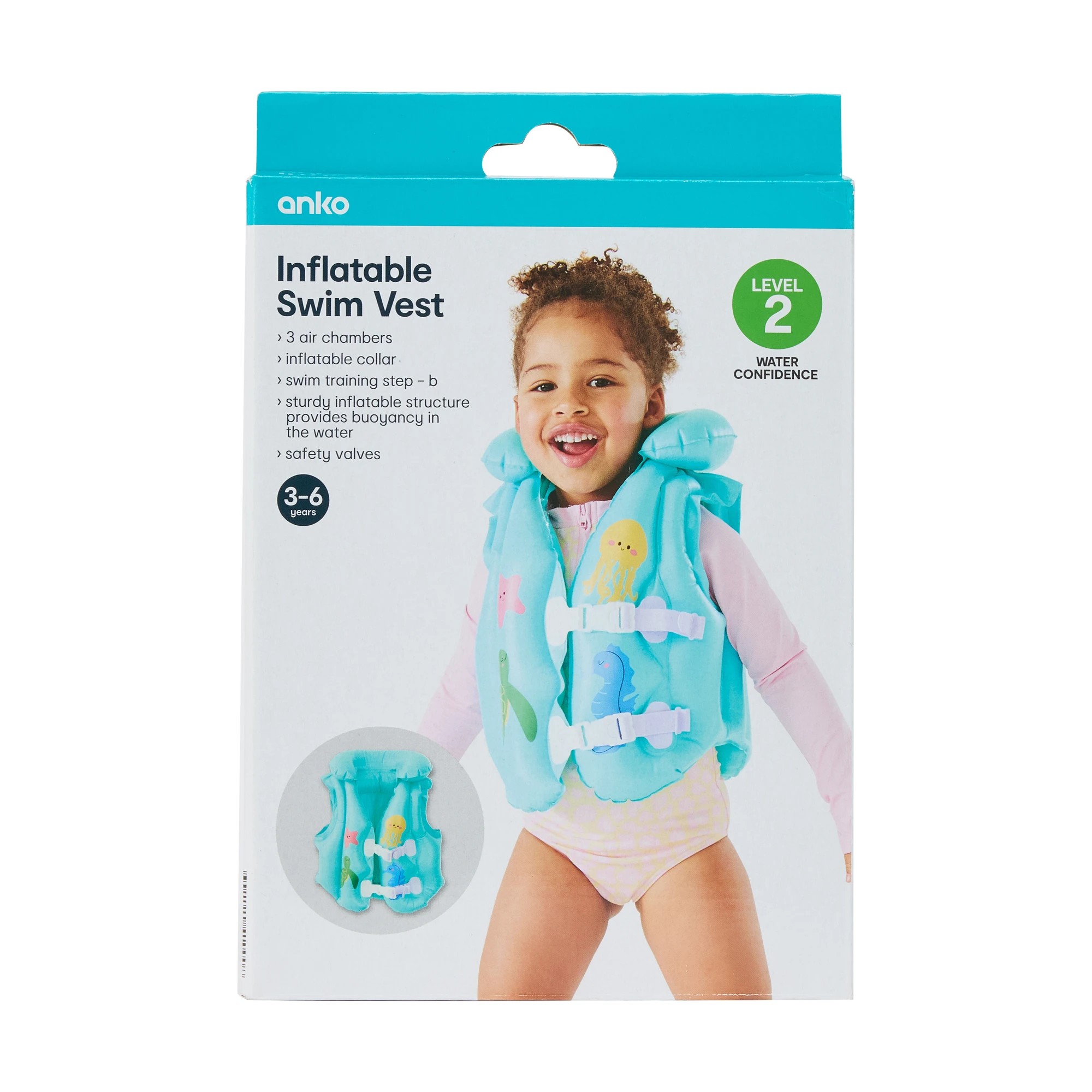 9 Inflatable Swim Vest - Ages 3-6, 9 of 9