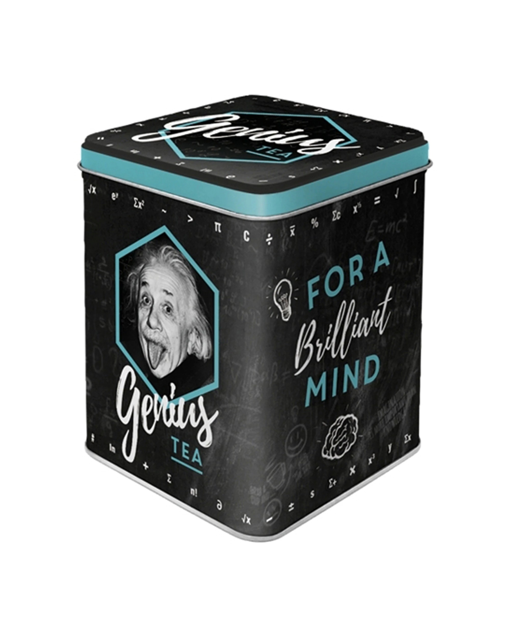 1 Nostalgic-Art Storage Tea Tin - Einstein Genius - Multi, 1 of 1