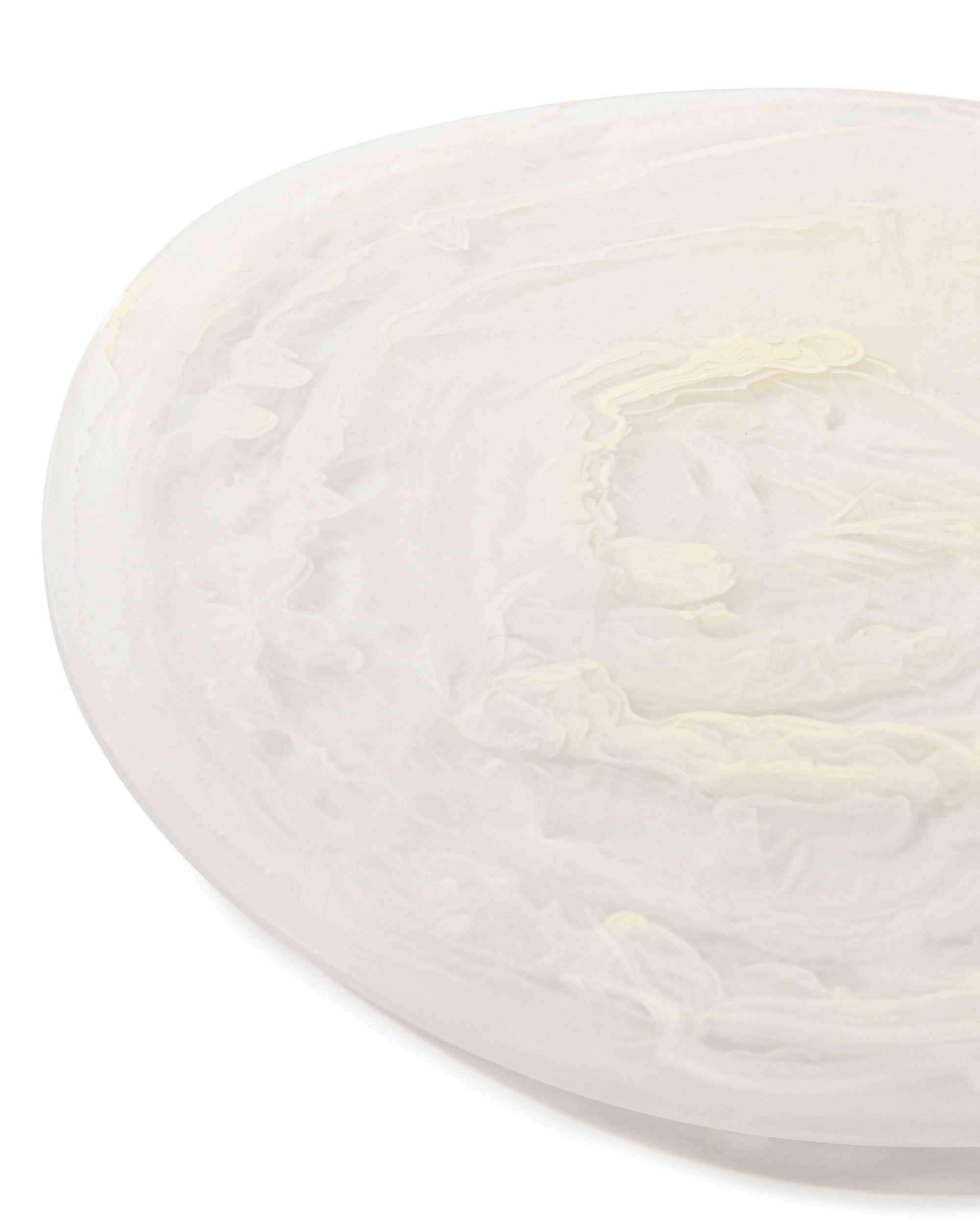 6 Cadence & Co. Chianti Resin Round Serving Platter 38x36cm - Vanilla, 6 of 6