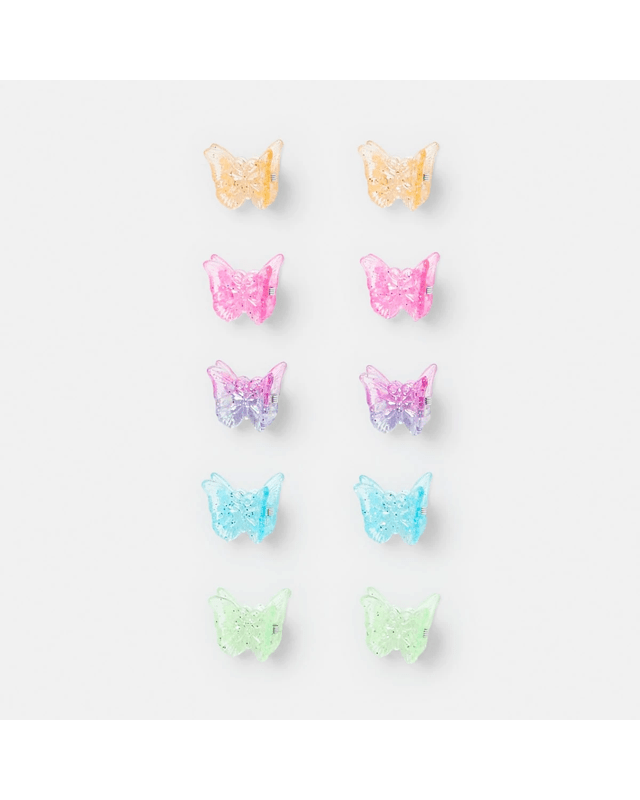 10 Pack Bright Butterfly Mini Hair C