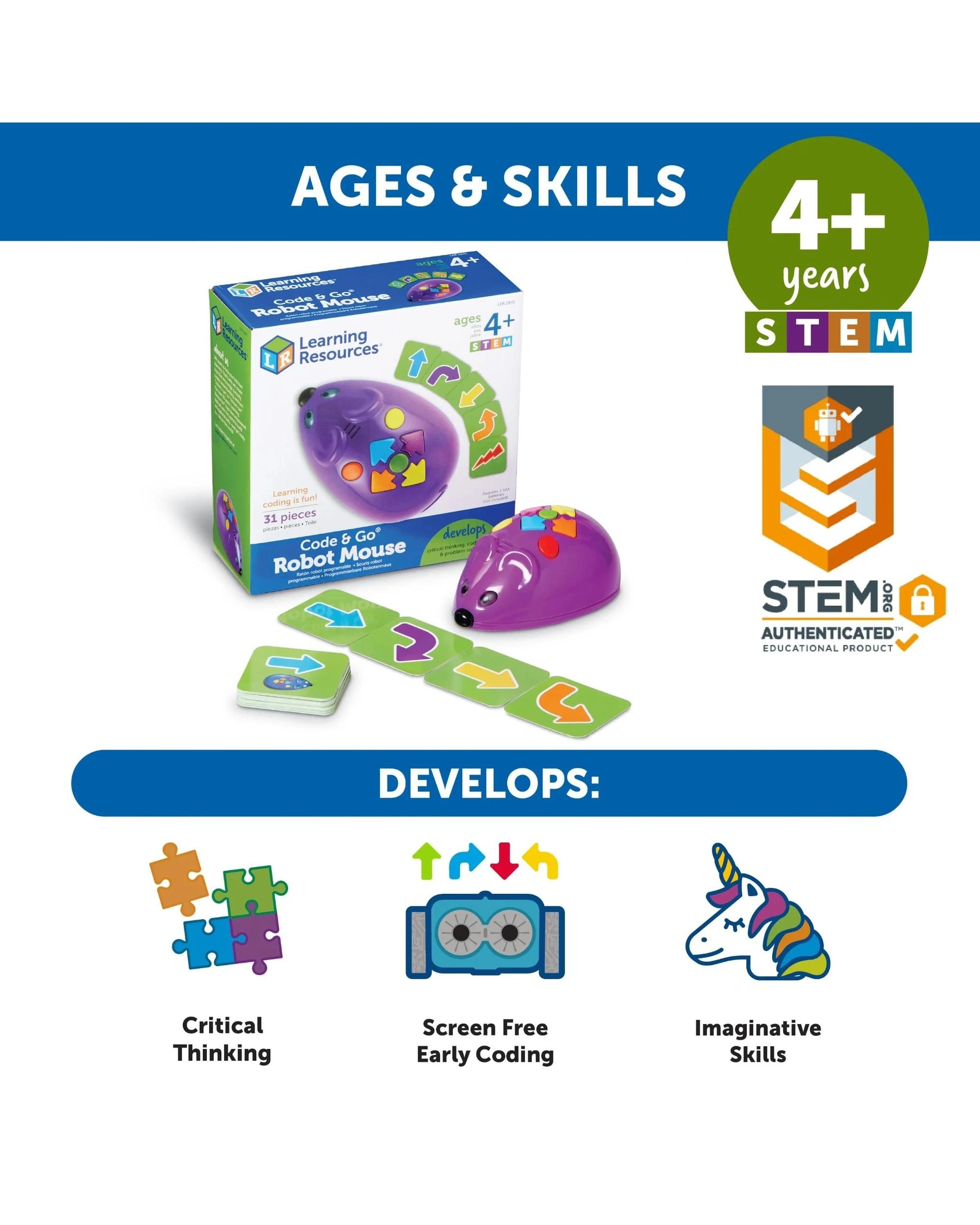 7 Learning Resources Code and Go Robot Mouse, 7 of 7