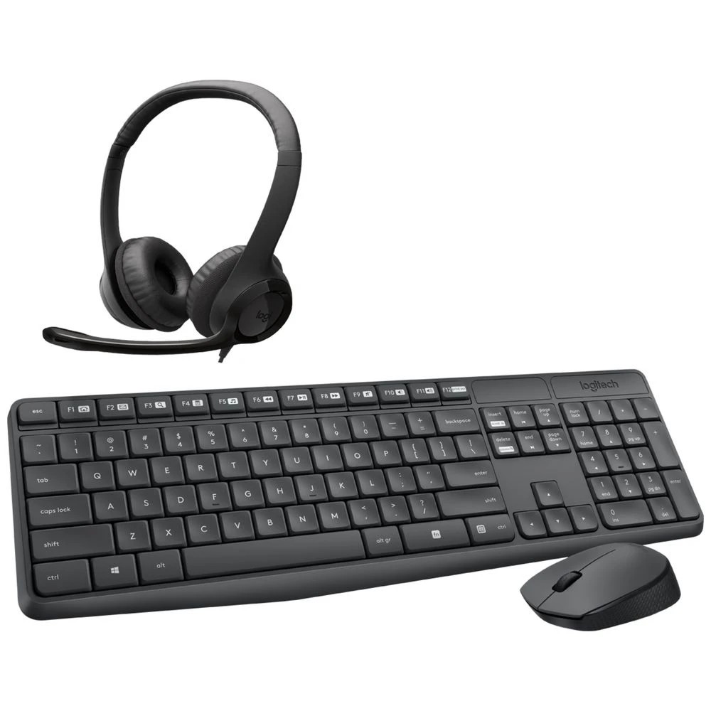 1 Logitech MK235 Wireless Combo and H390 Headset Bundle, 1 of 5