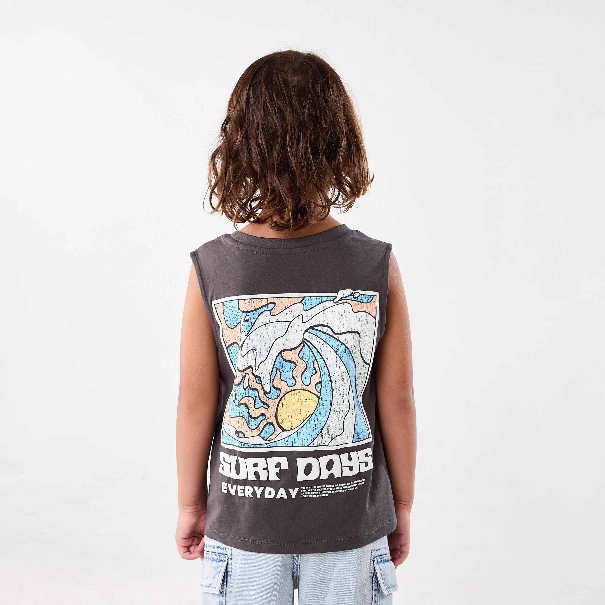 2 Oversized Print Tank Gry Surf, 2 of 7