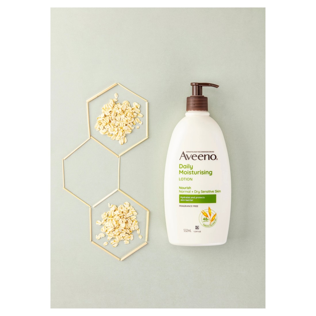 4 Aveeno Daily Moisturising Fragrance Free Body Lotion 532ml, 4 of 4