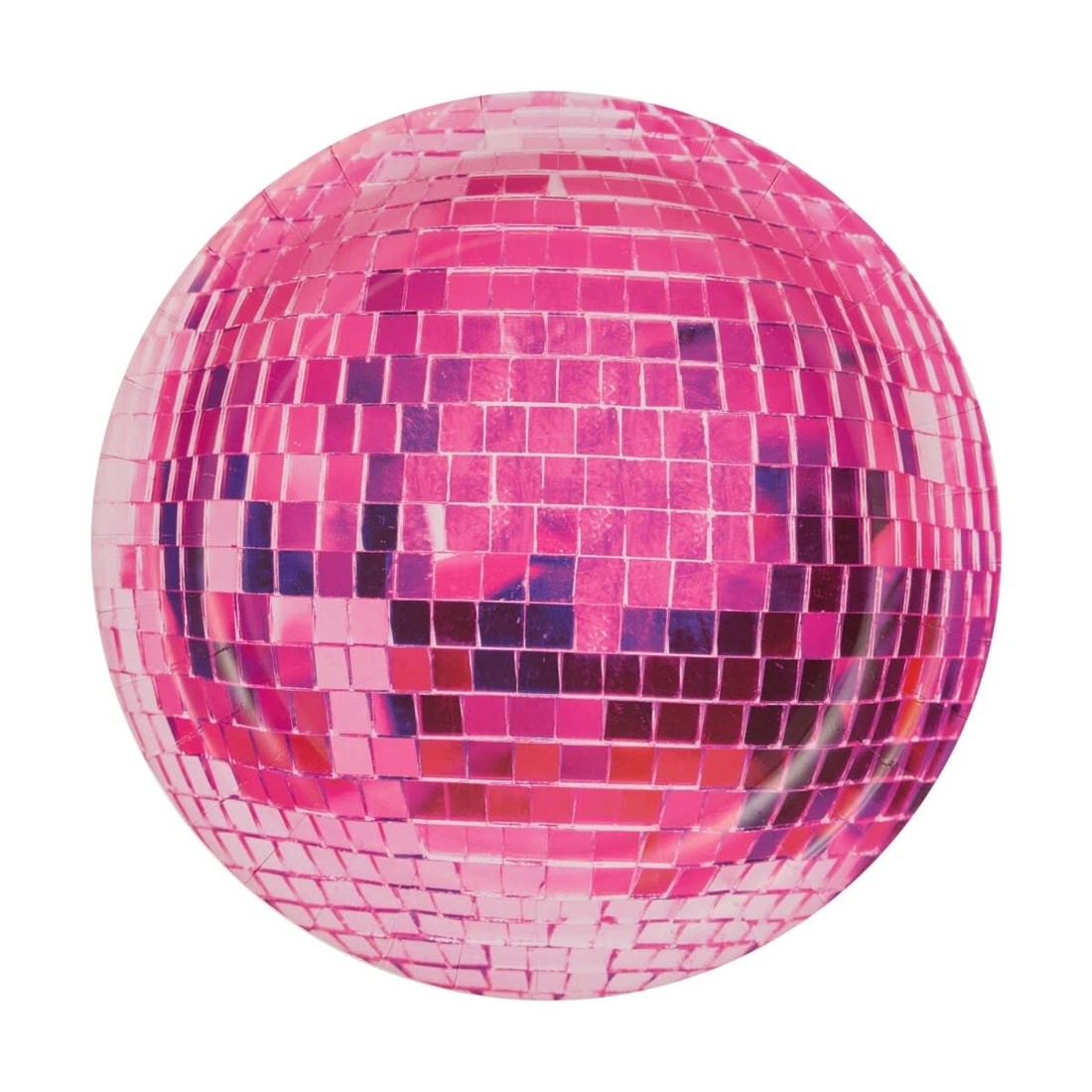 1 16 Piece Pink Disco Ball Paper Plates, 1 of 5