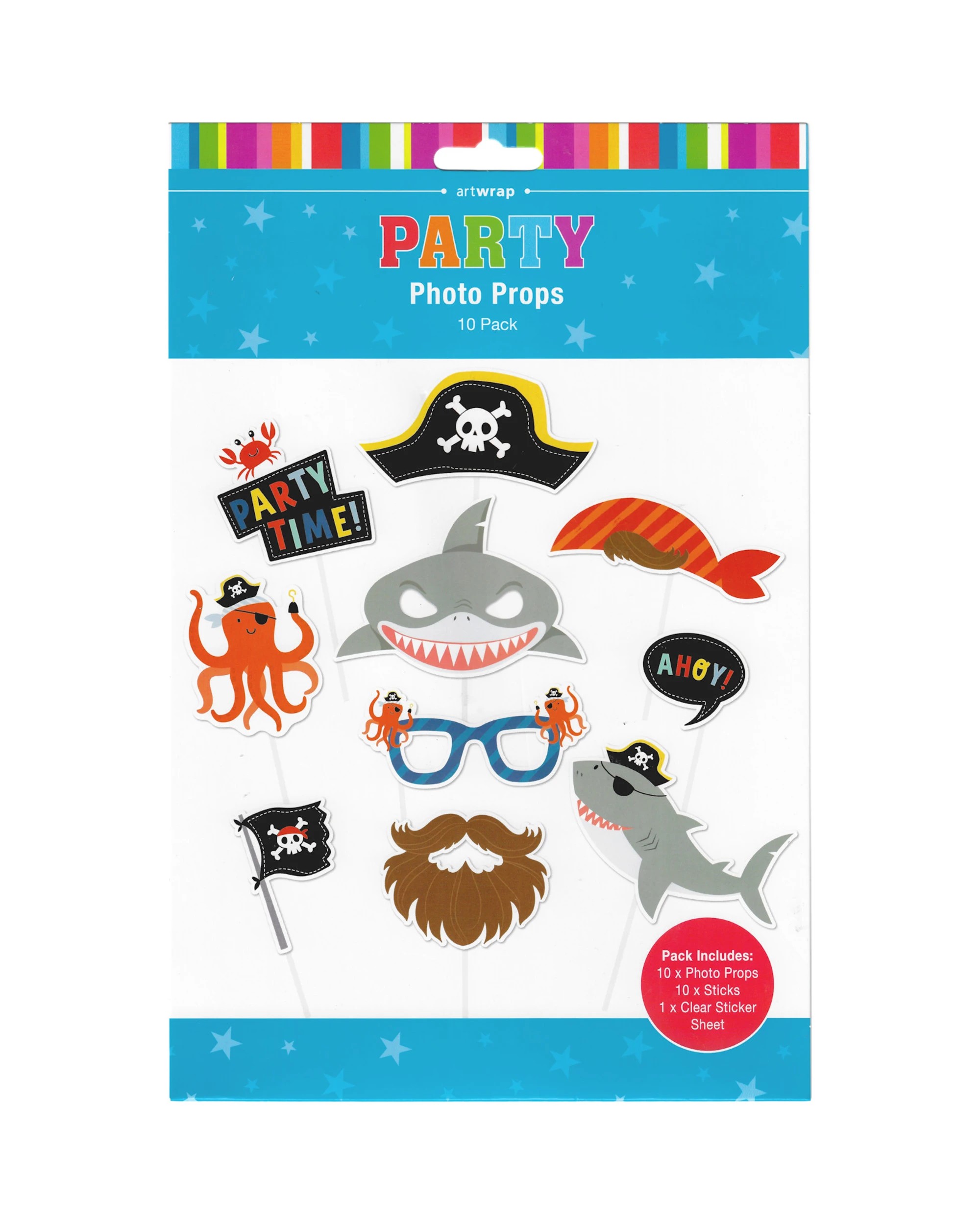 2 Artwrap Ships Ahoy Pirate Photo Props Pack Of 10 - Multi, 2 of 2