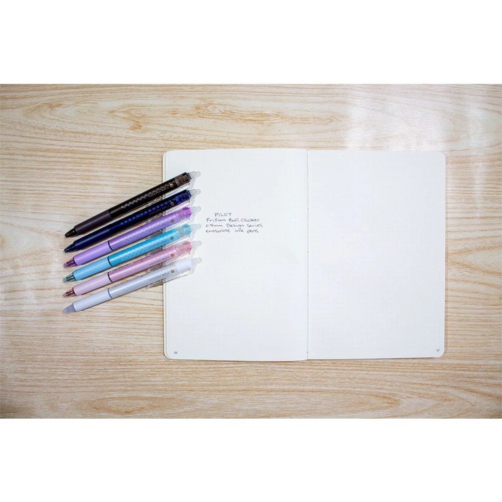 7 PILOT FriXion Clicker Ltd Ed Erasable Gel 0.5mm Black Ink 4Pk, 7 of 9