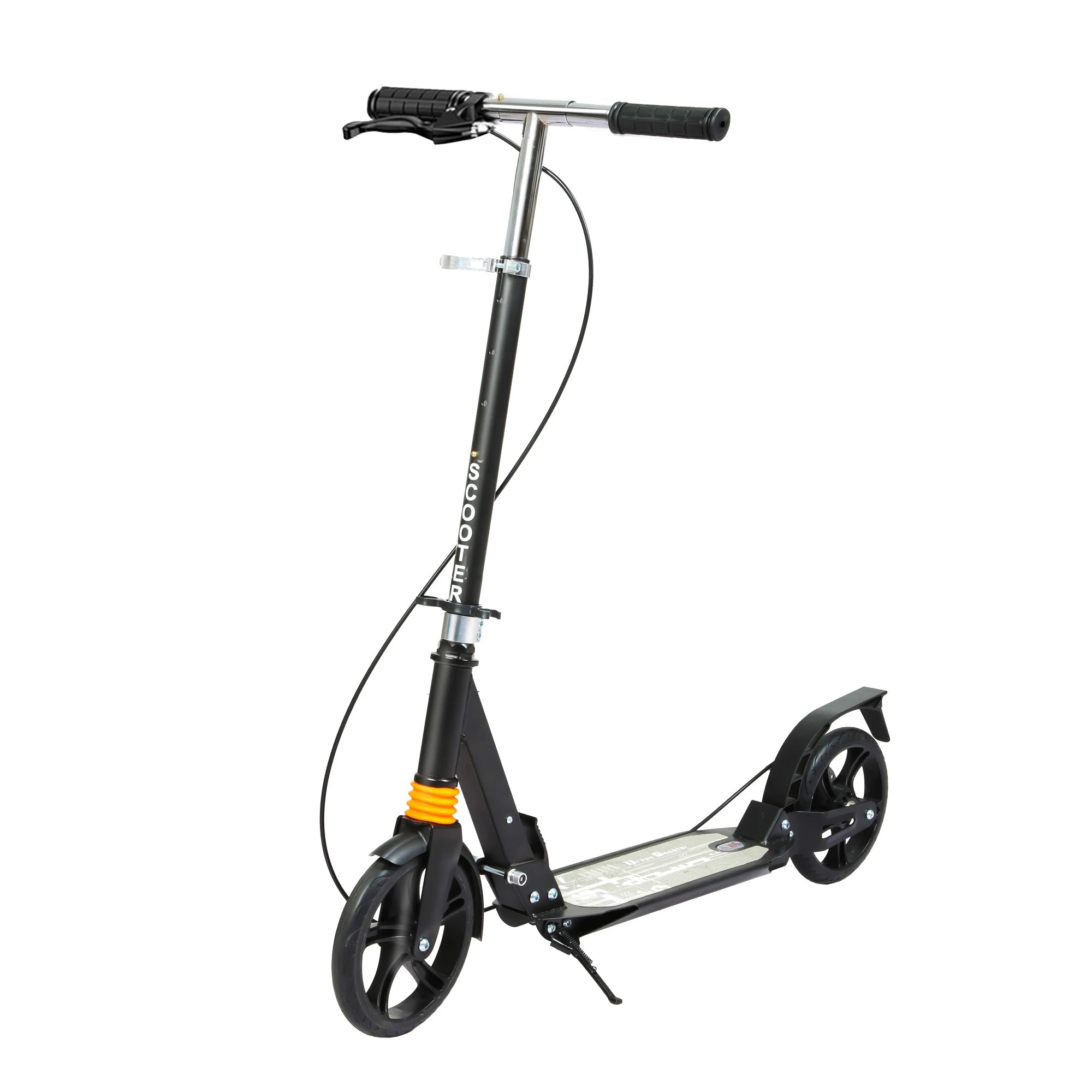 2 Monvelo Push Folding Kick Scooter Dual Big Wheels Colour - Black, 2 of 8