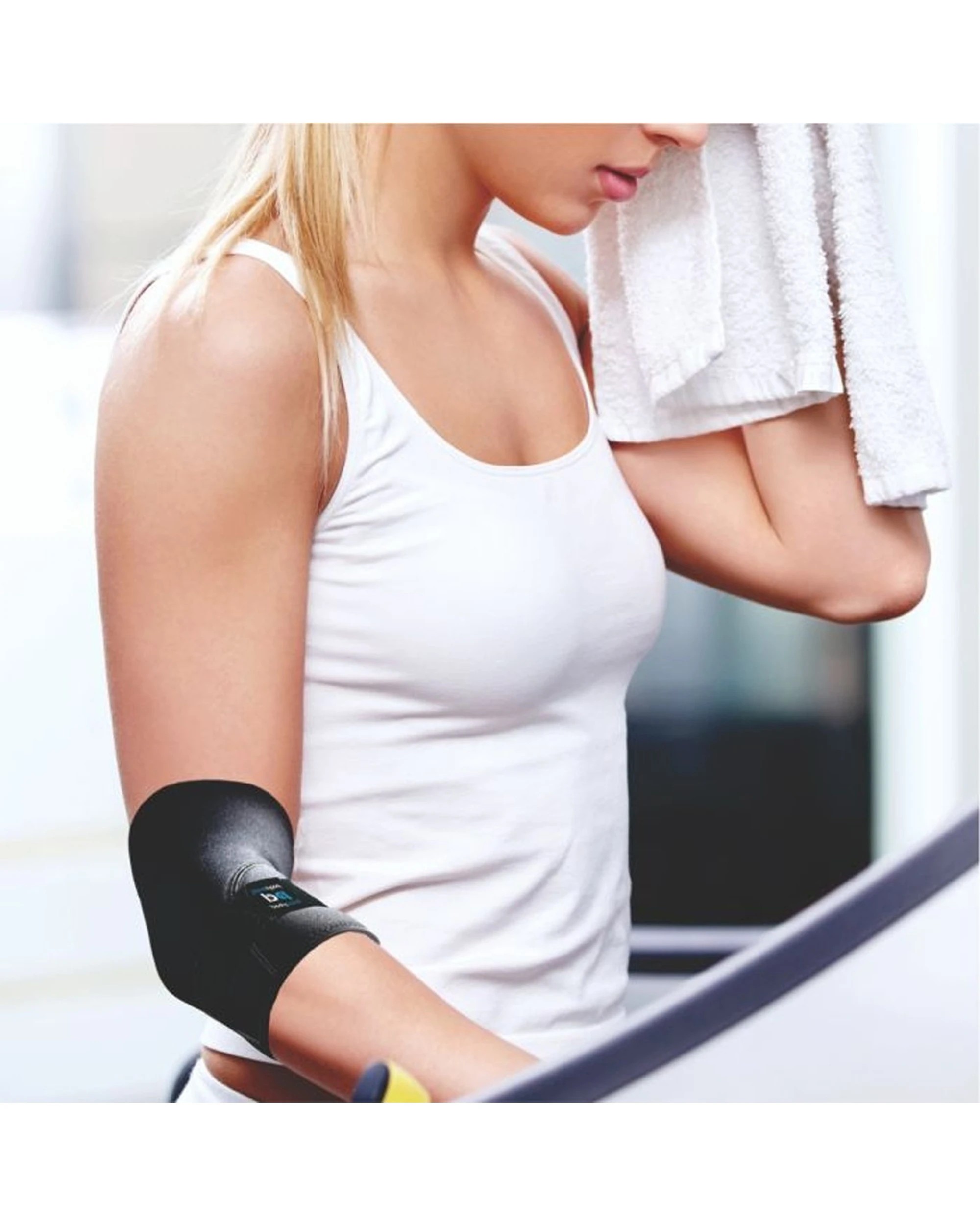 2 Bodyassist Tennis Elbow Thermal Sleeve With Adjustable Strap Small - Black - Black, 2 of 2