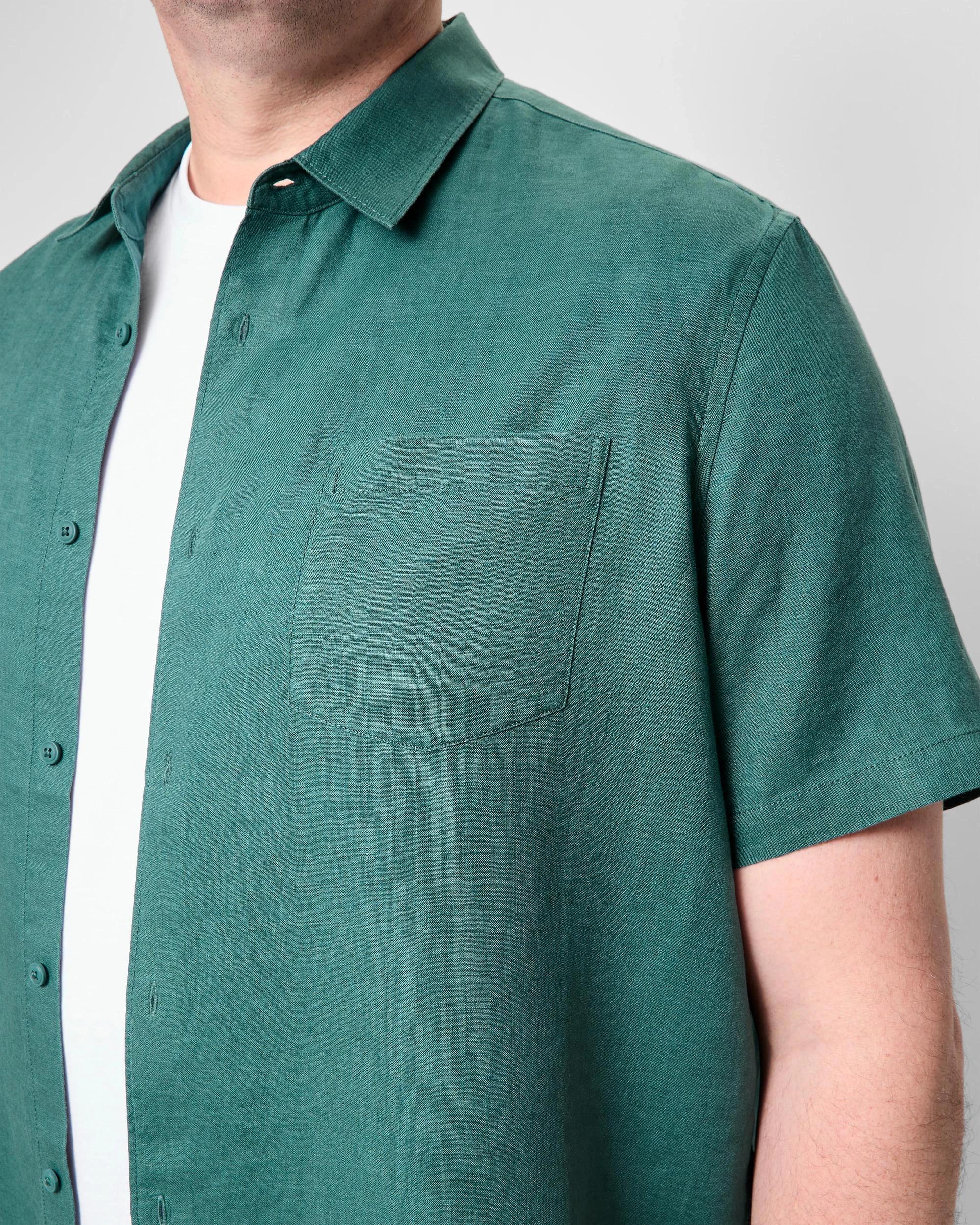 5 Target Plus Size European Linen Shirt TEAL, 5 of 5