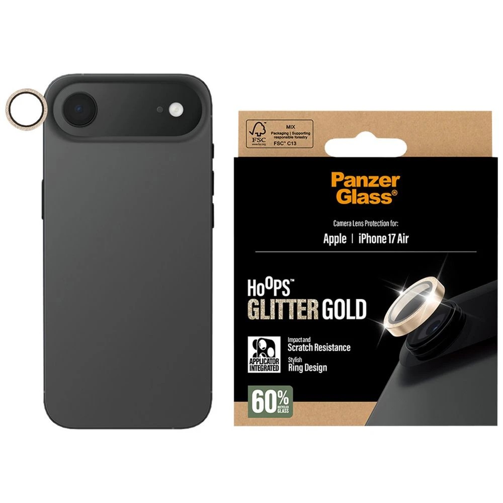 1 PanzerGlass Hoops Camera Lens Protector iPhone Air Gold, 1 of 3