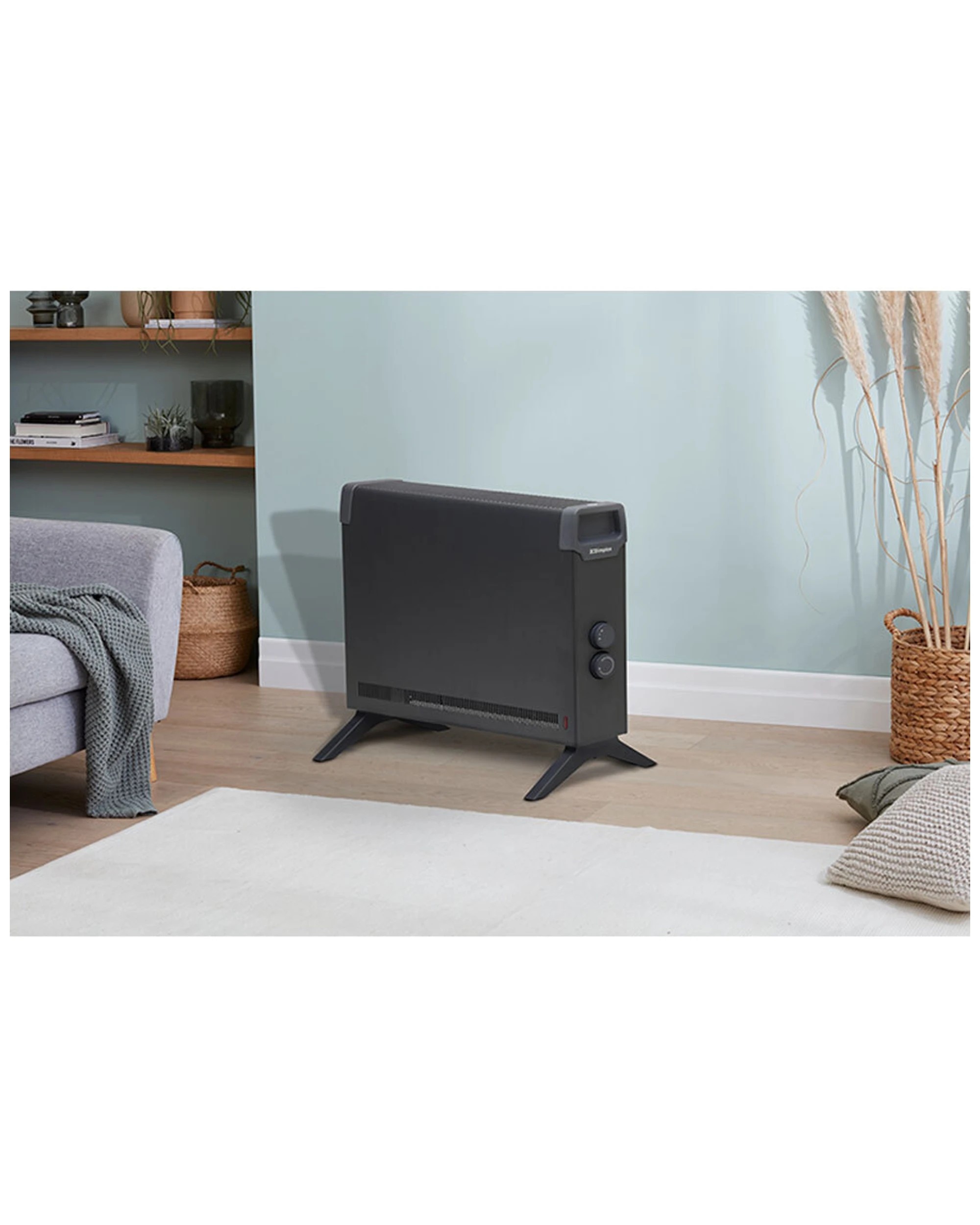 2 Dimplex 2000W Convector Heater With Thermostat Quiet Portable Space Heater - Charcoal, 2 of 3