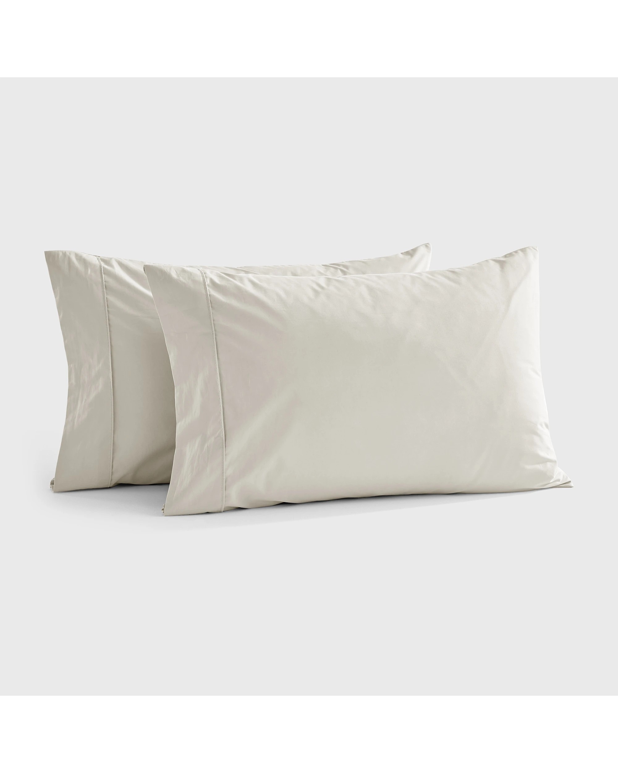 1 Dreamaker 300TC Cotton Percale Pillowcase Twin Pack - Oat, 1 of 7