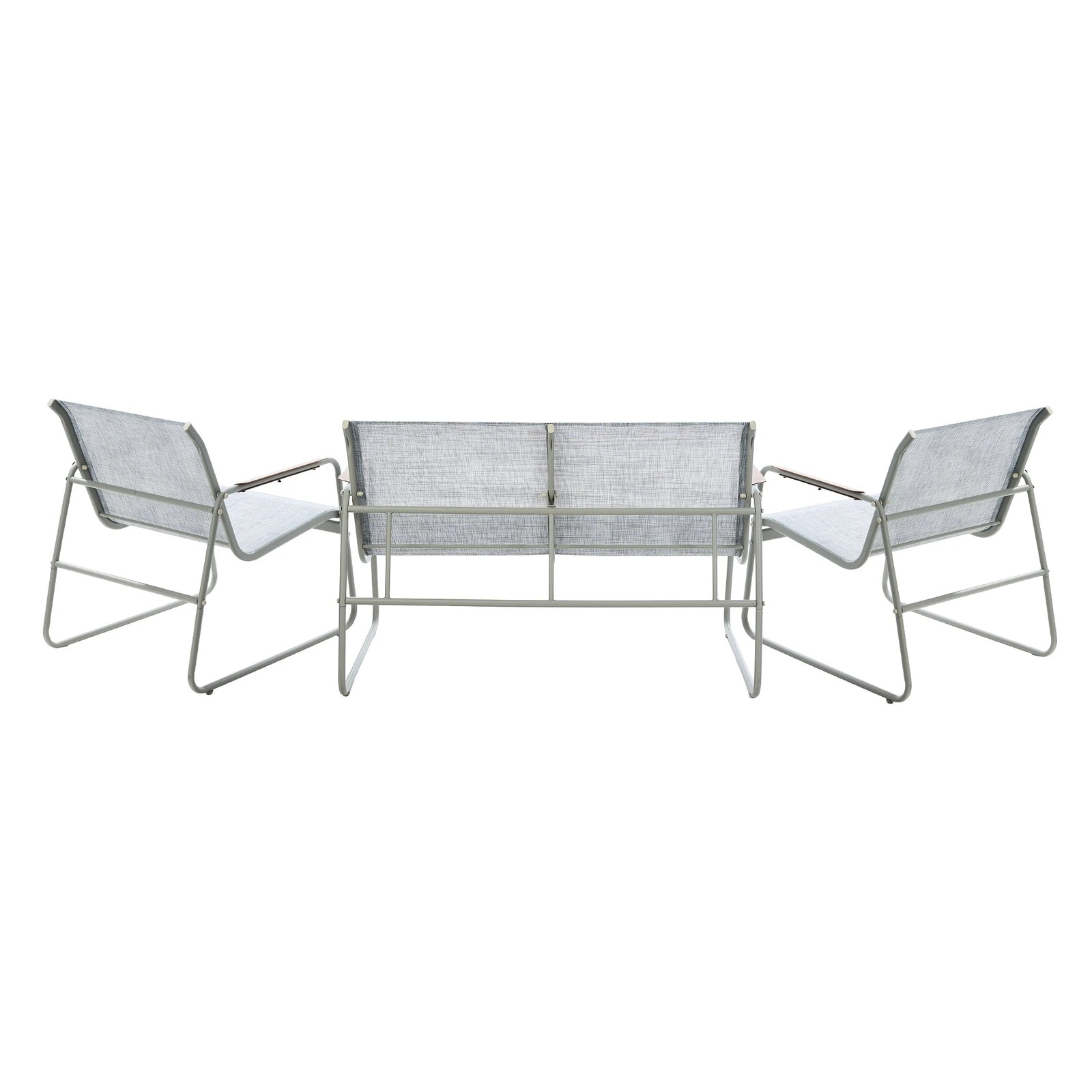 9 Livsip 4 Seater Outdoor Lounge Furniture Patio Set Bench Textilene Sofa Garden - Multi, 9 of 9