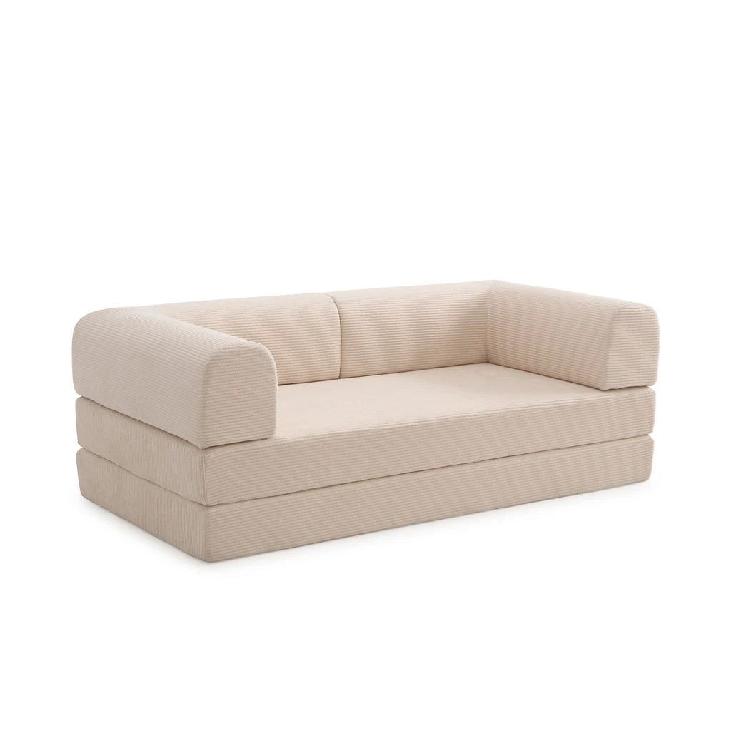 4 Zzz Atelier Luna Modular Convertible Sofa Bed - Beige, 4 of 8