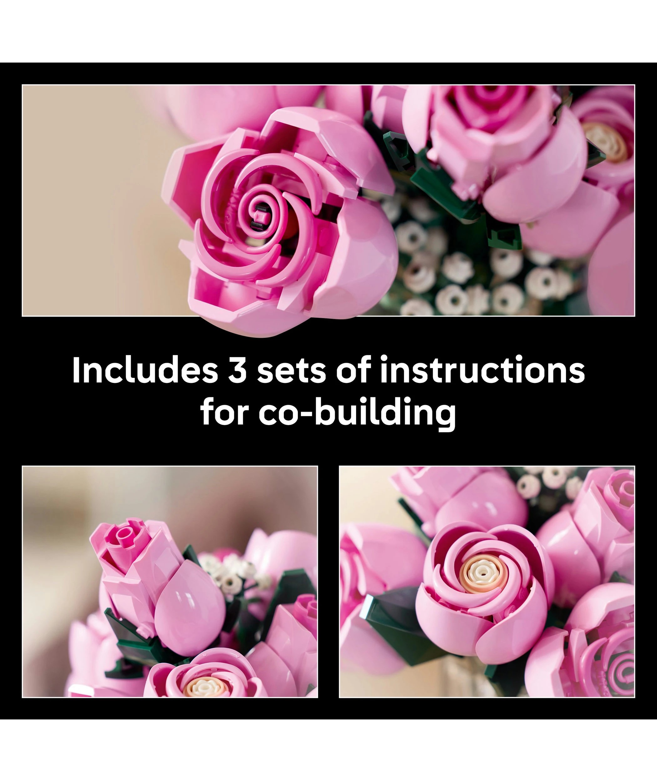 6 LEGO Botanicals Bouquet of Pink Roses 10374, 6 of 9