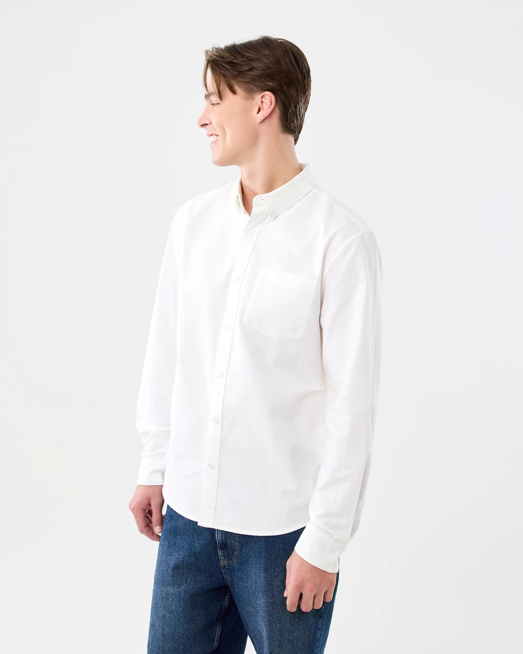 2 Long Sleeve Oxford Shirt White, 2 of 8
