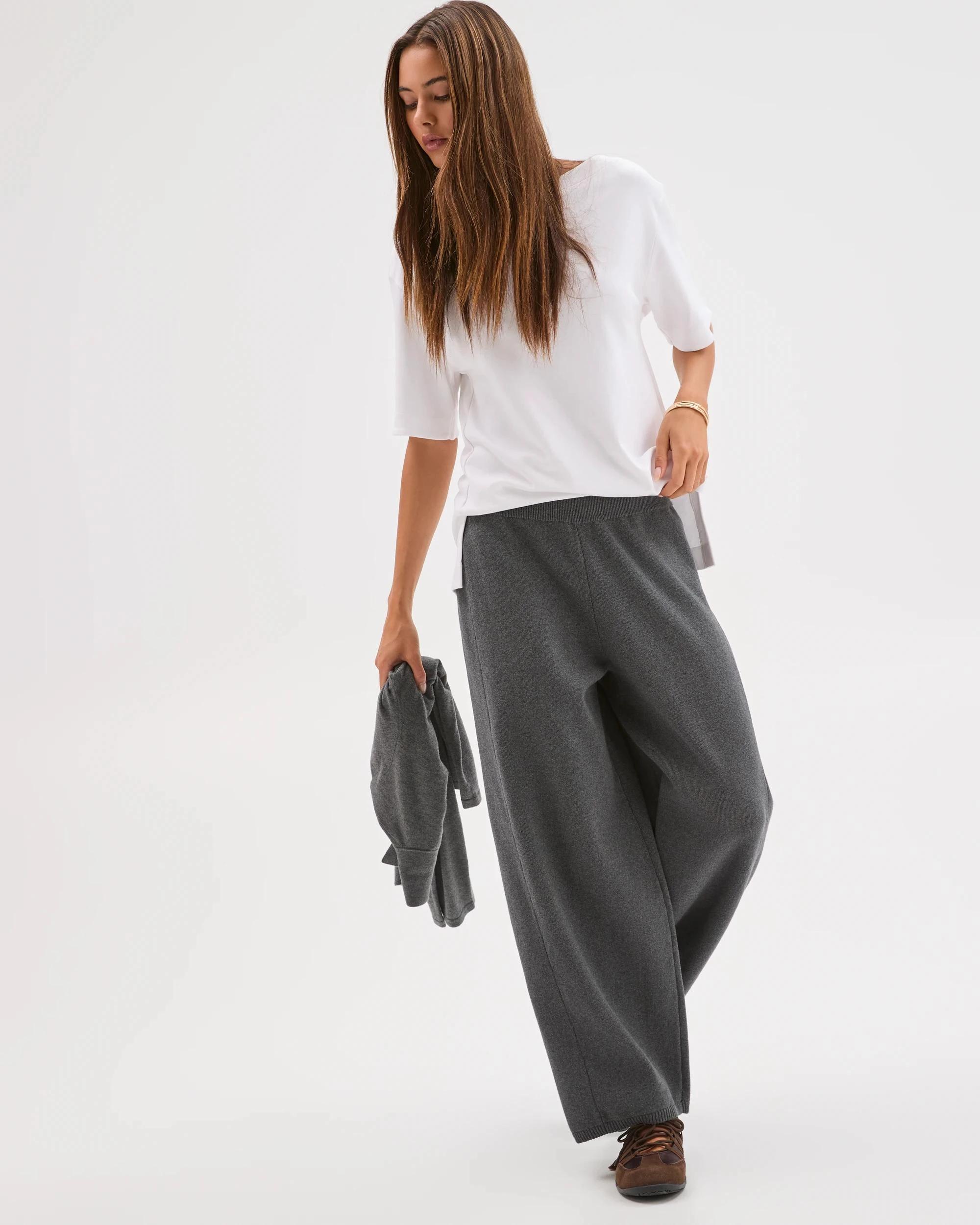 6 Lily Loves Australian Cotton Blend Lounge Knit Pants SHADOW MARLE, 6 of 7