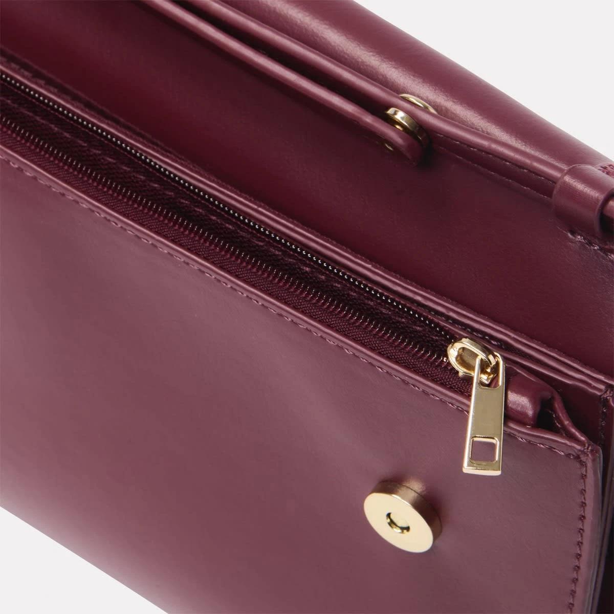 4 3 Pocket Shoulder Bag Crimsn Red, 4 of 7