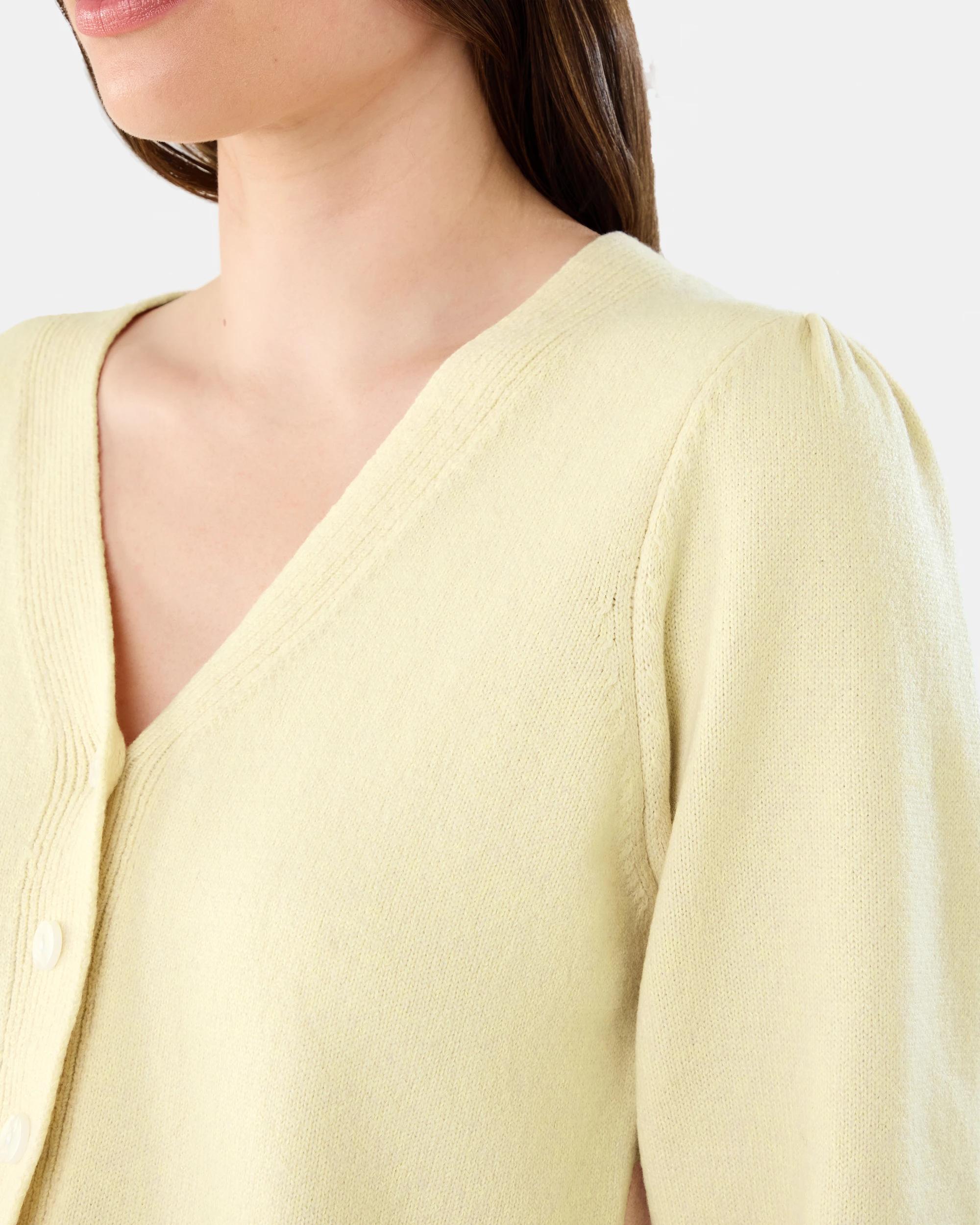 5 Peplum Cardigan Vanilla, 5 of 6