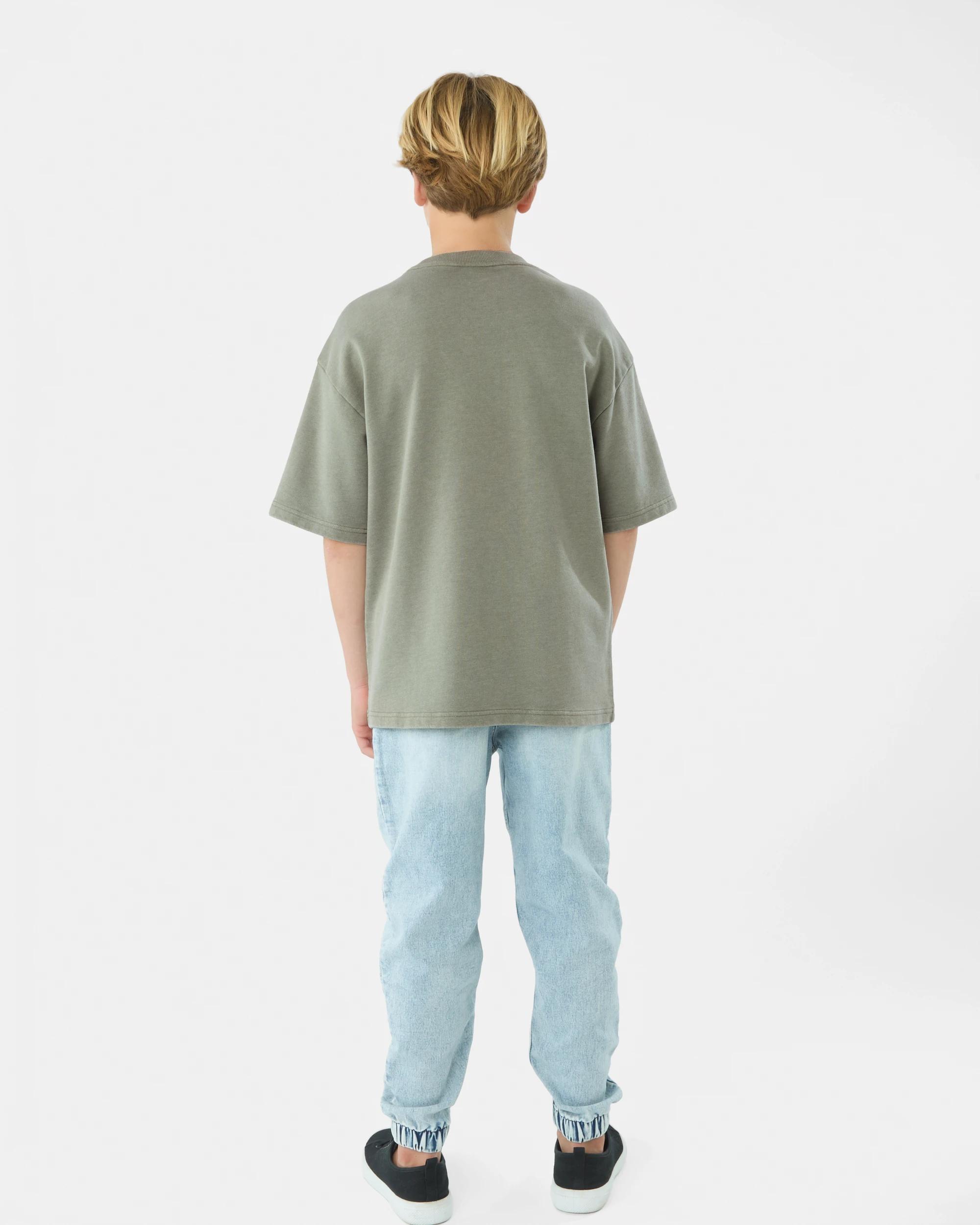 7 Short Sleeve Oversized Heavyweight T-shirt Mnr Khk, 7 of 7