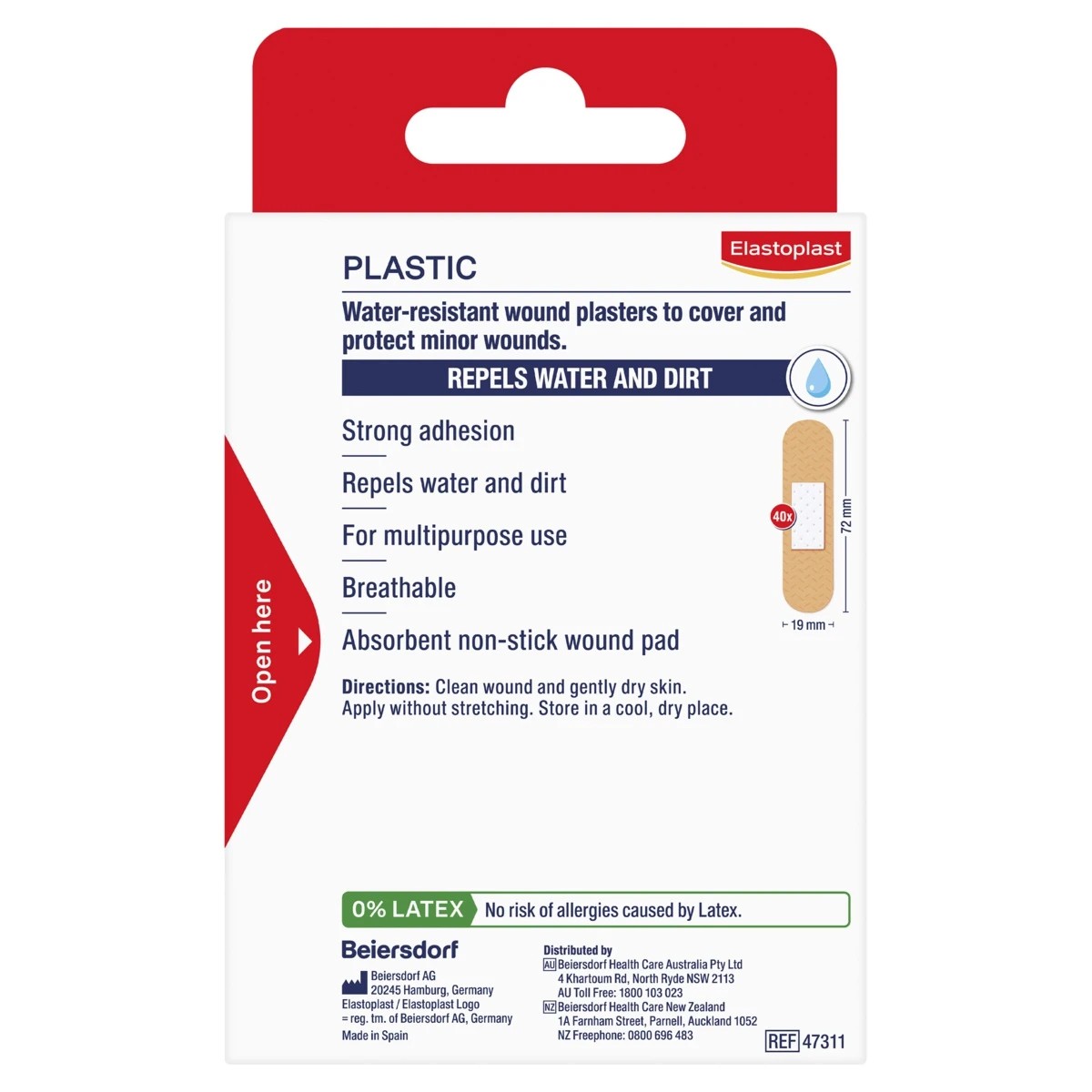 2 Elastoplast 40 Pack Plastic Water-Resistant Plasters, 2 of 6