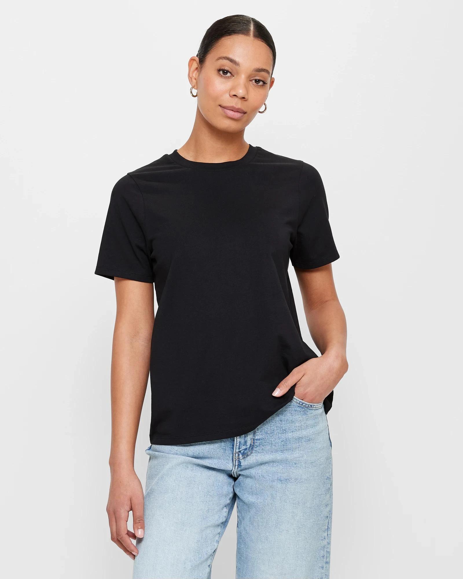 1 Target Australian Cotton Classic Crew Neck T-shirt BLACK, 1 of 10