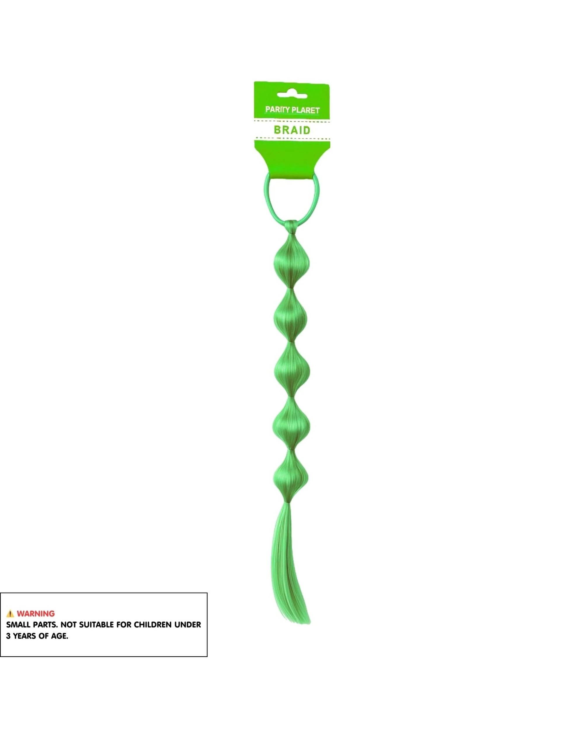 3 Party Planet Bubble Braid Hair Extension - Green, 3 of 3
