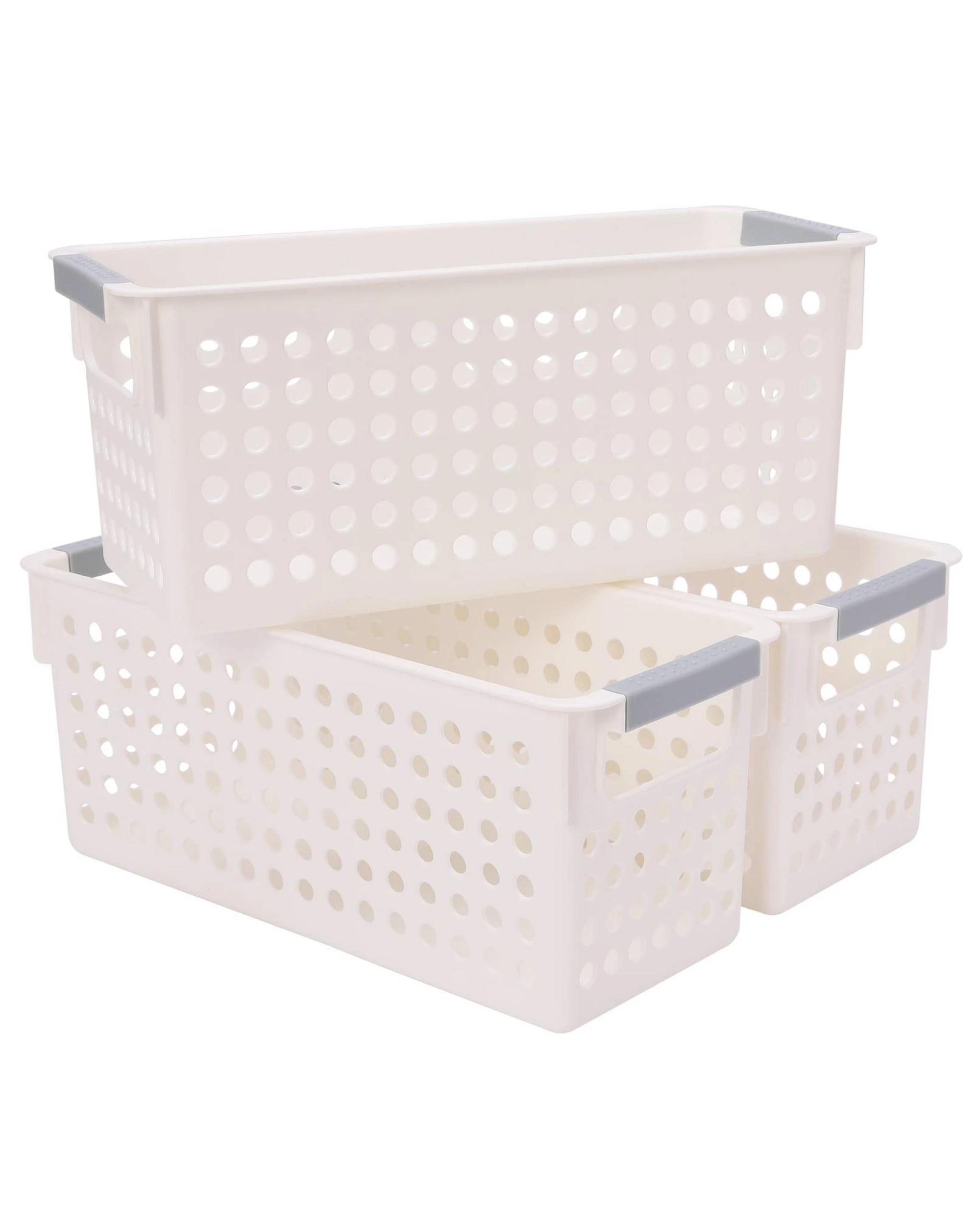 1 BR Home Plastic Storage Baskets with Grip Handles - 16 Pack, 1 of 7