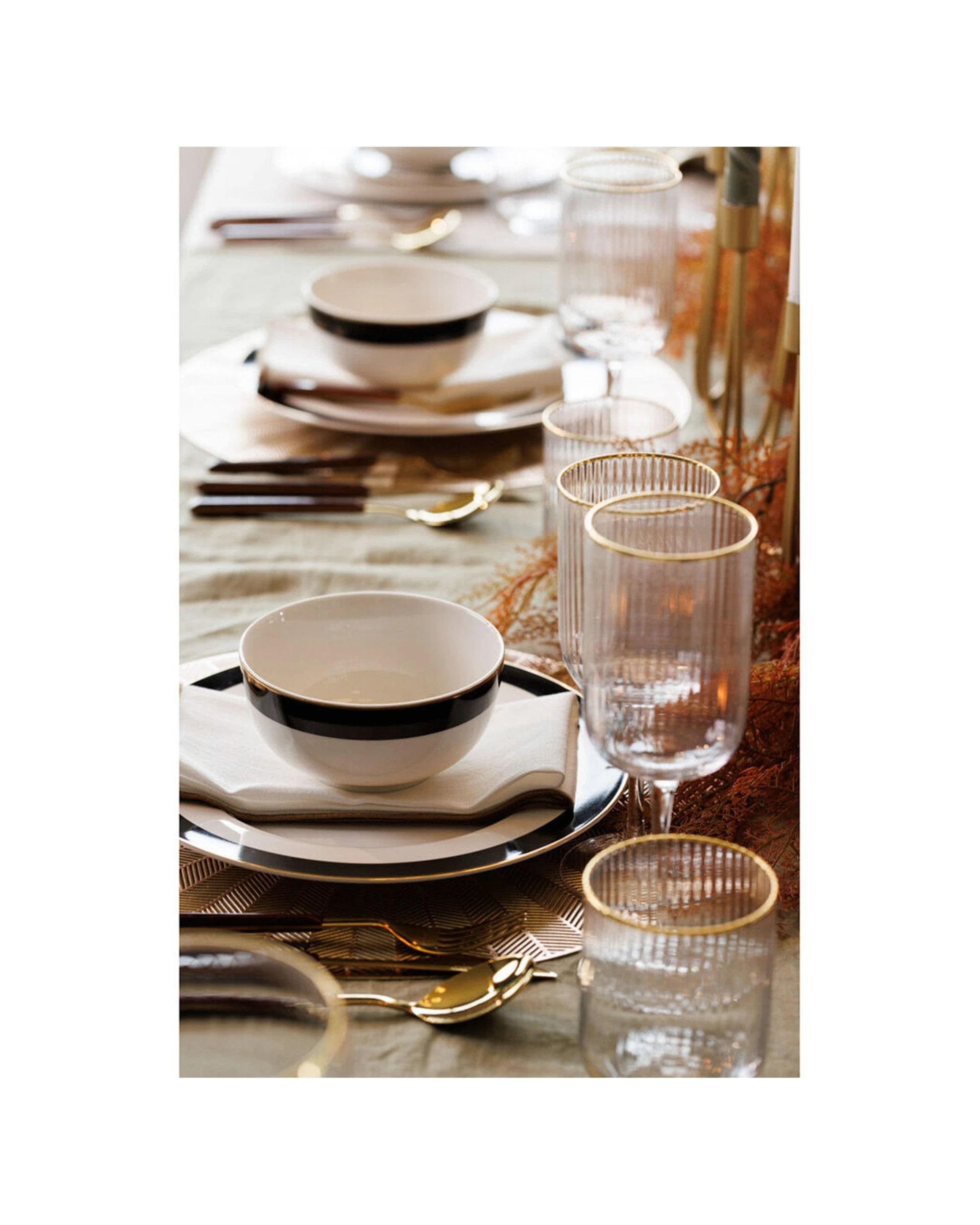 5 Mikasa 4pc Fine China Dinner Plate Set 27.5cm Art Deco Genuine Trim - Multi, 5 of 5