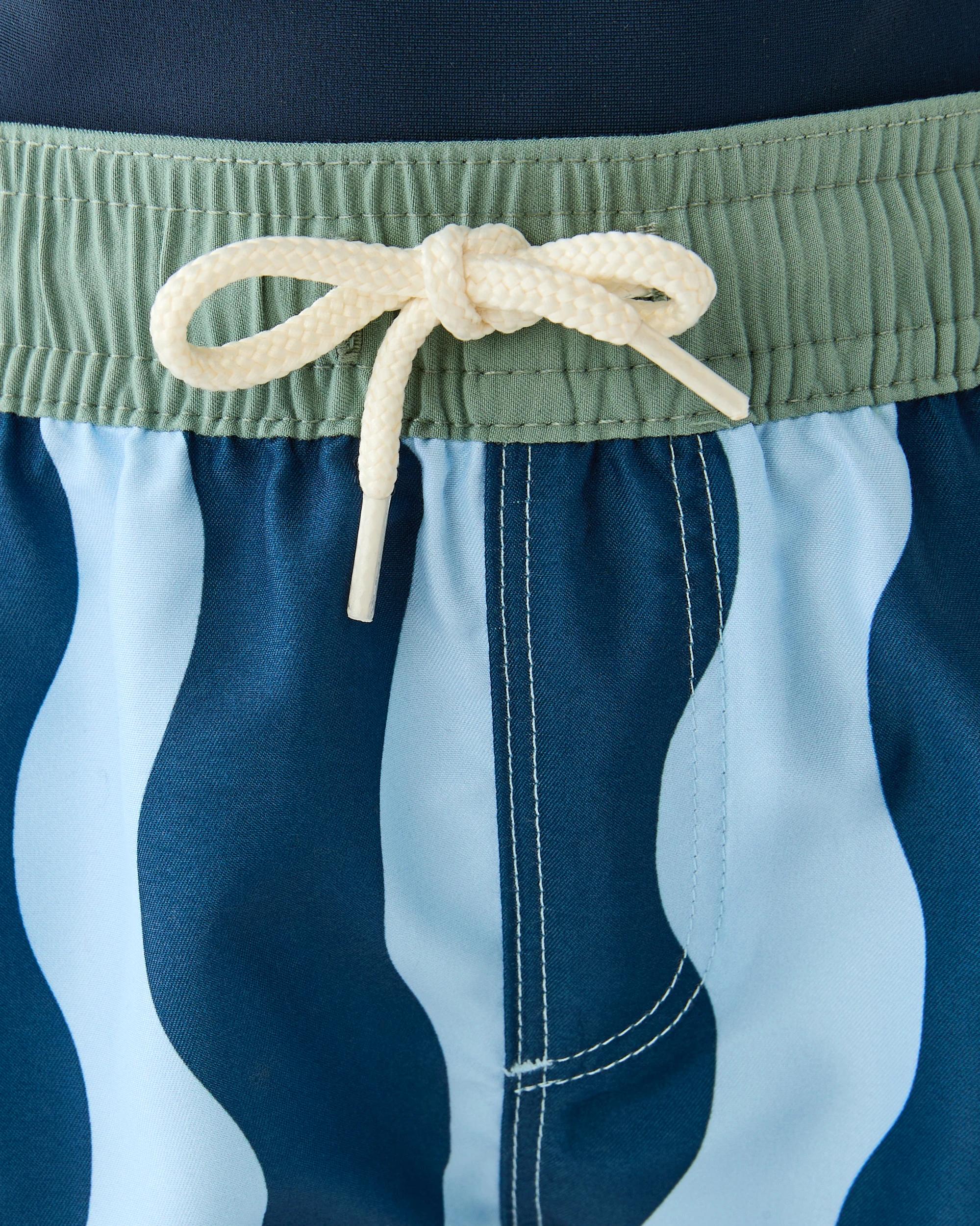 3 Printed Boardshorts Blu Waves, 3 of 6