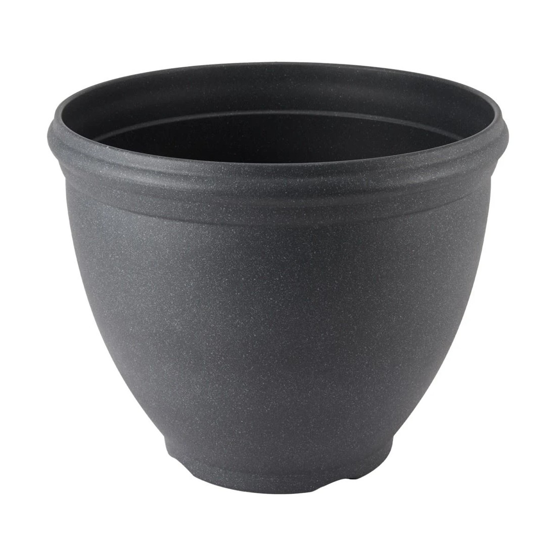 1 49cm Grey Textured Plastic Pot, 1 of 3