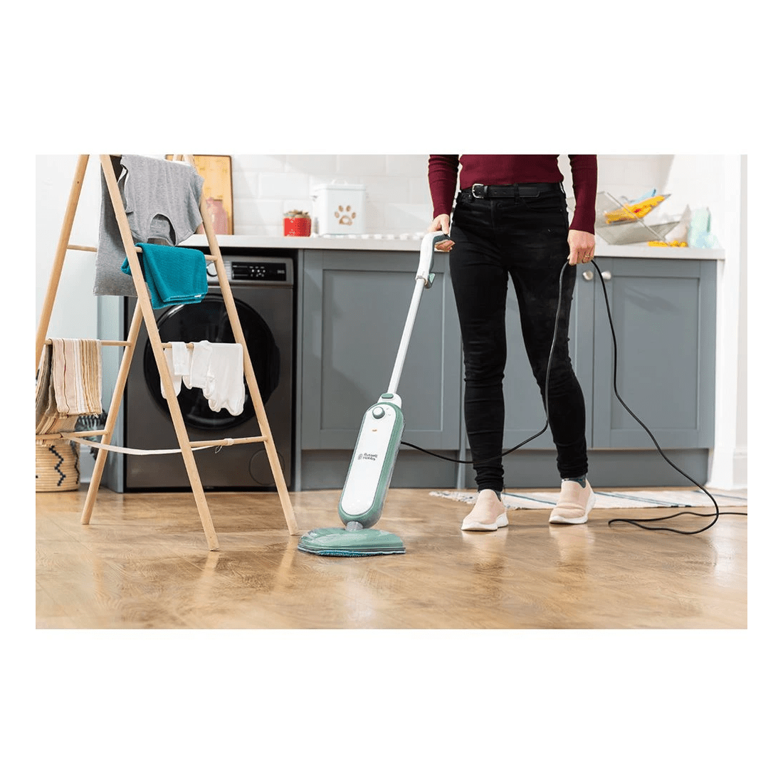 7 Russell Hobbs Steam & Clean Steam Mop Sage Green, 7 of 10