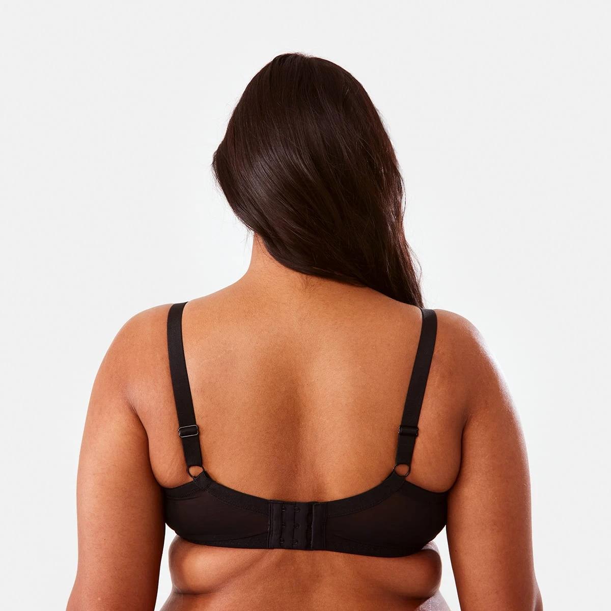 3 Full Figure Lace Soft Cup Bra Black, 3 of 6