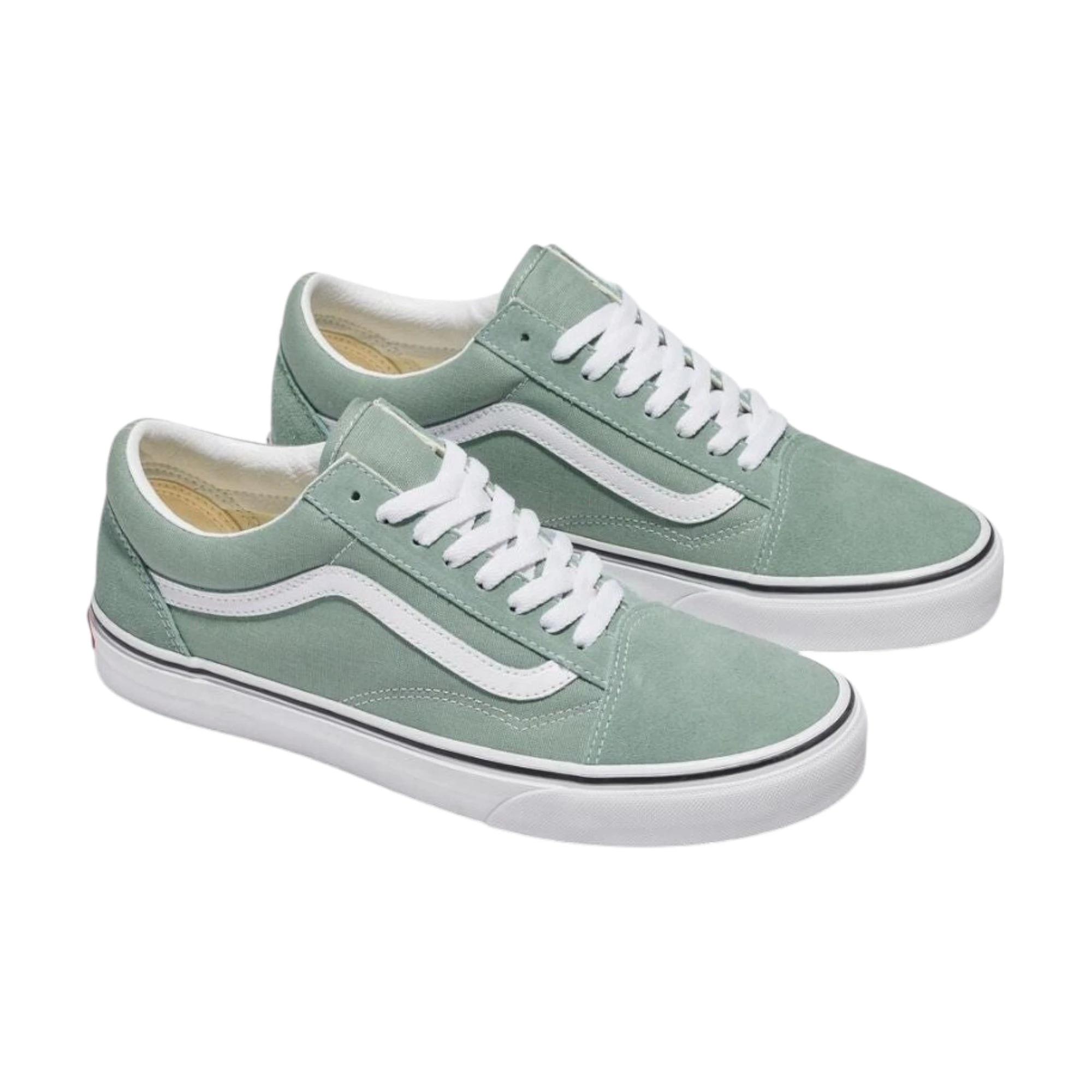 2 Vans Unisex Old Skool Colour Theory Iceberg Green Lace Up Shoes GREEN, 2 of 4