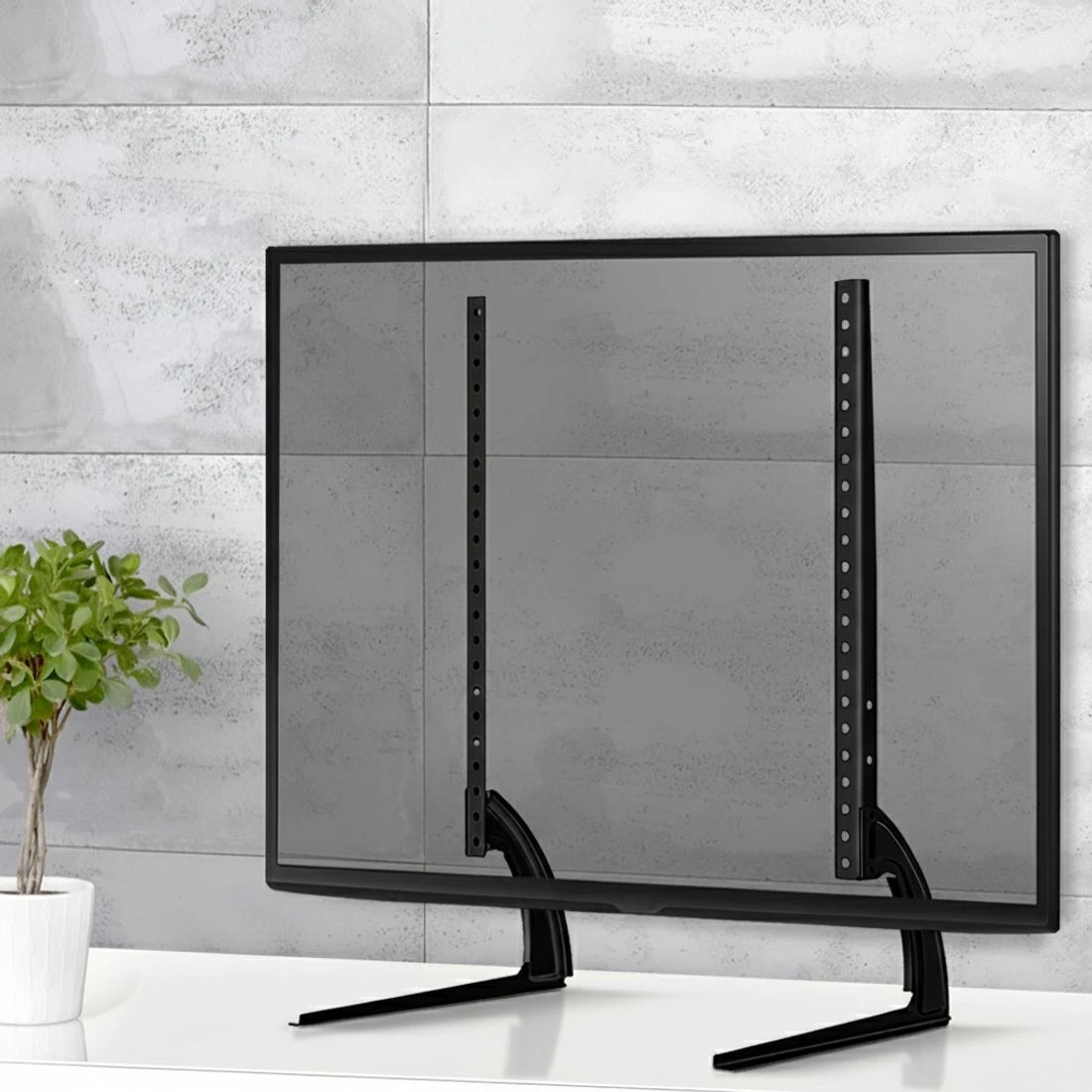 6 Artiss TV Stand Mount Bracket for 32"-65" Universal Pedestal Tabletop Desktop - Black, 6 of 7