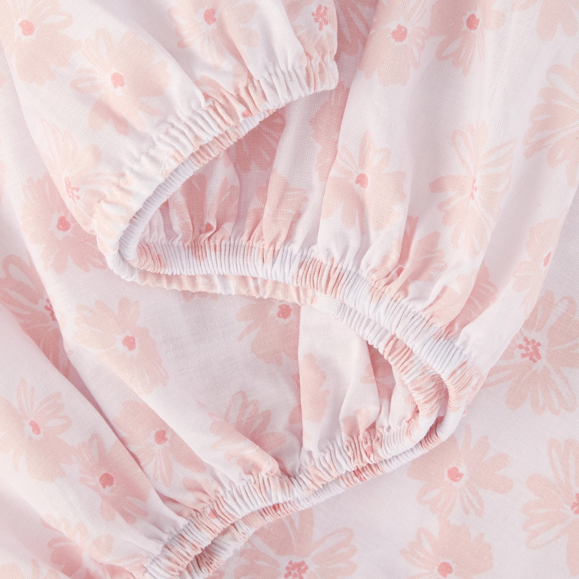 4 2 Pack Cotton Fitted Cot Sheets - Pink and Scribble Daisy, 4 of 6