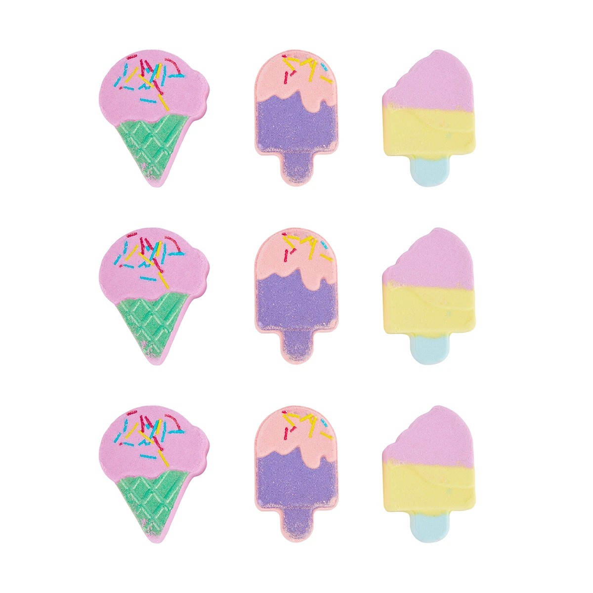 2 OXX Bodycare 9 Piece Multi Bath Fizzers - Ice Cream, 2 of 7